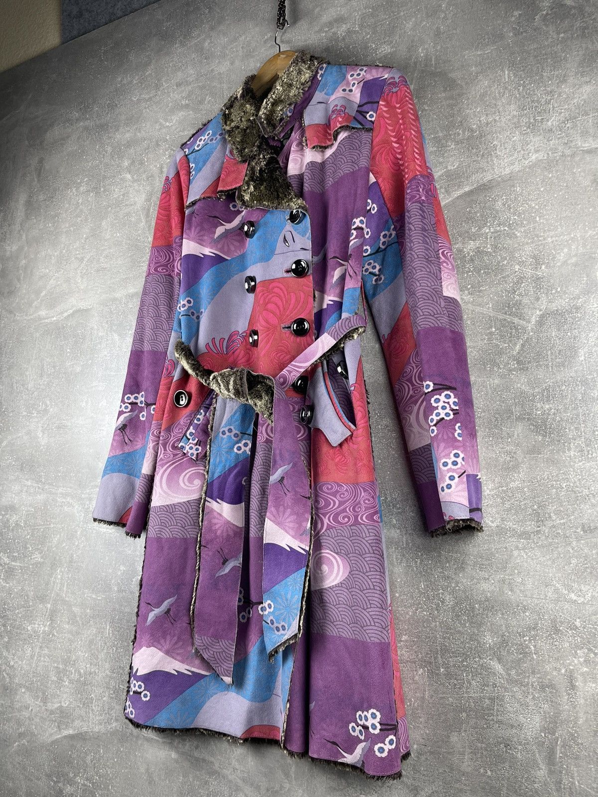 Custo Barcelona Custo Barcelona Vintage Graphic Faux Fur Lined Coat Size M / US 6-8 / IT 42-44 - 2 Thumbnail