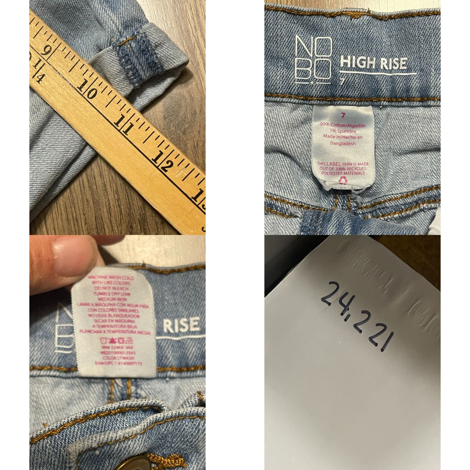 Vintage VINTAGE No Boundaries Shorts Woman's Size 7 Blue Denim High Rise Cut Off Size 28" / US 6 / IT 42 - 8 Thumbnail