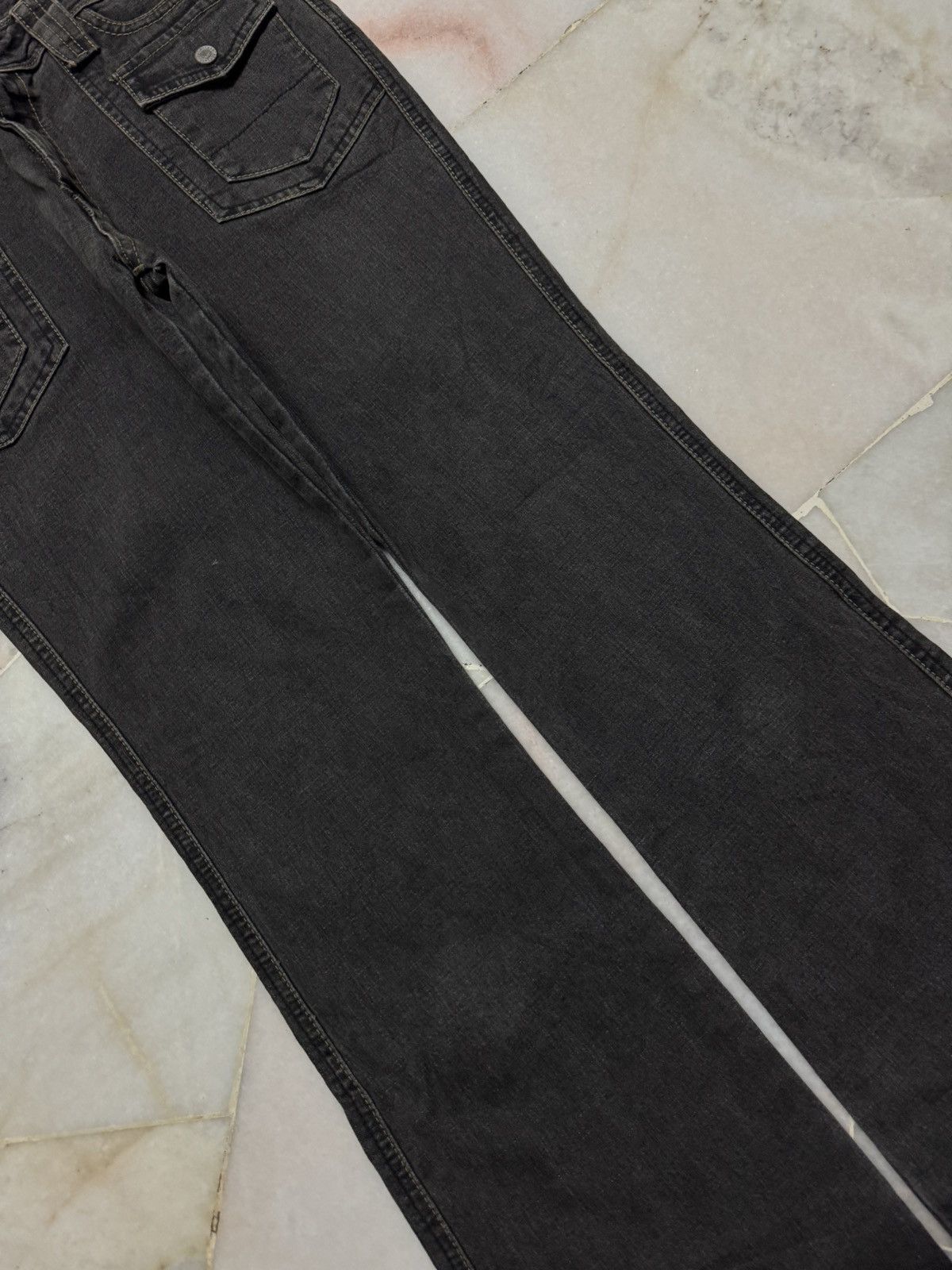 Tornado Mart 💥BELL BOTTOM BUSHPANTS KAPITAL STYLE BLACK JEANS Size US 28 / EU 44 - 5 Thumbnail