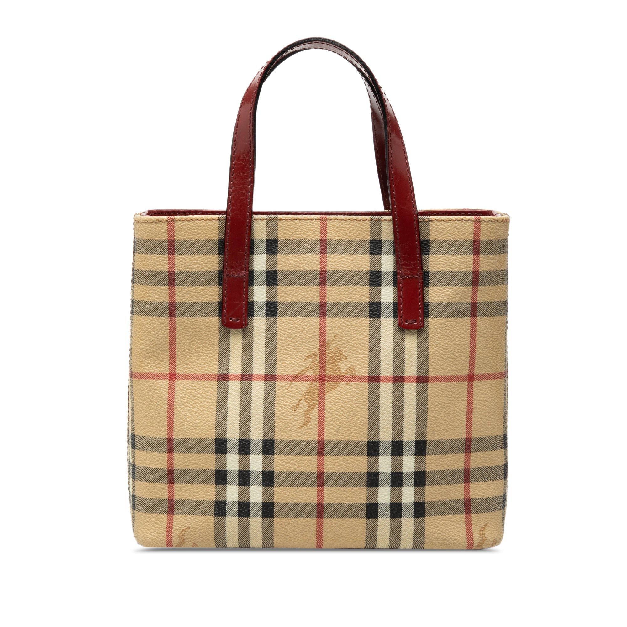Burberry Haymarket Check Coated Canvas Handbag Size ONE SIZE - 1 Thumbnail