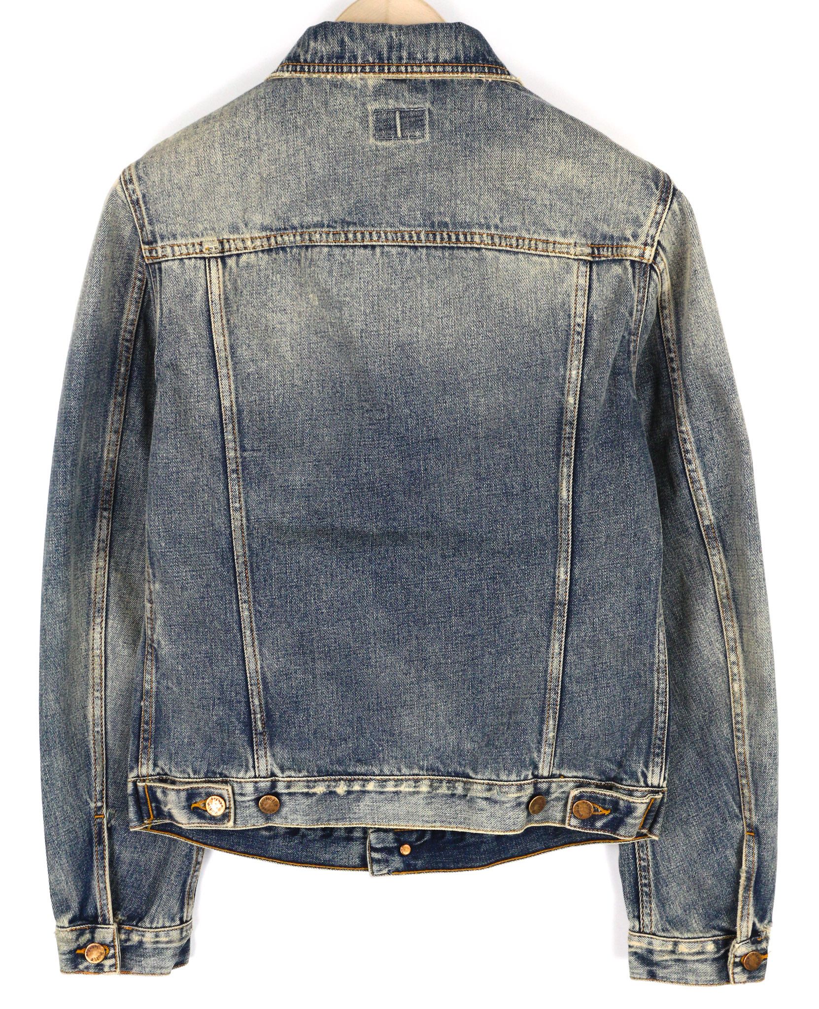 Nudie Jeans BILLY S Shimmering Indigo Washed Ripped Denim 82490 Size US S / EU 44-46 / 1 - 2 Thumbnail