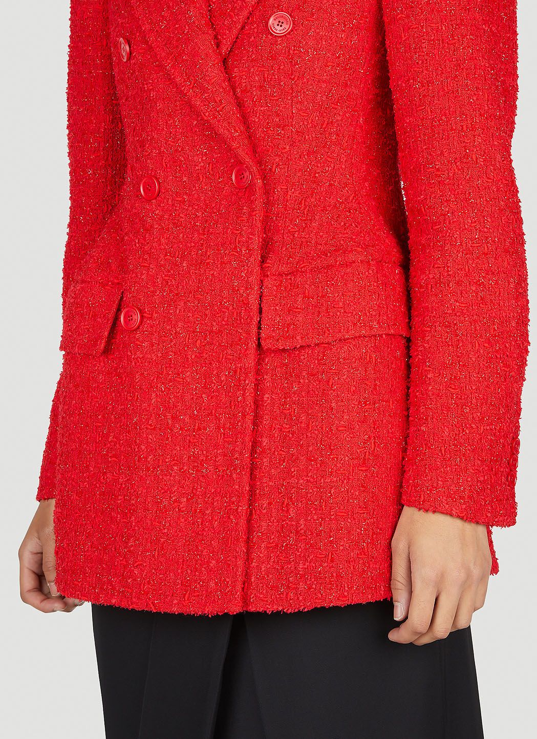 Balenciaga o1bcso1str1124 Hourglass Jacket in Red Size XS / US 0-2 / IT 36-38 - 6 Thumbnail