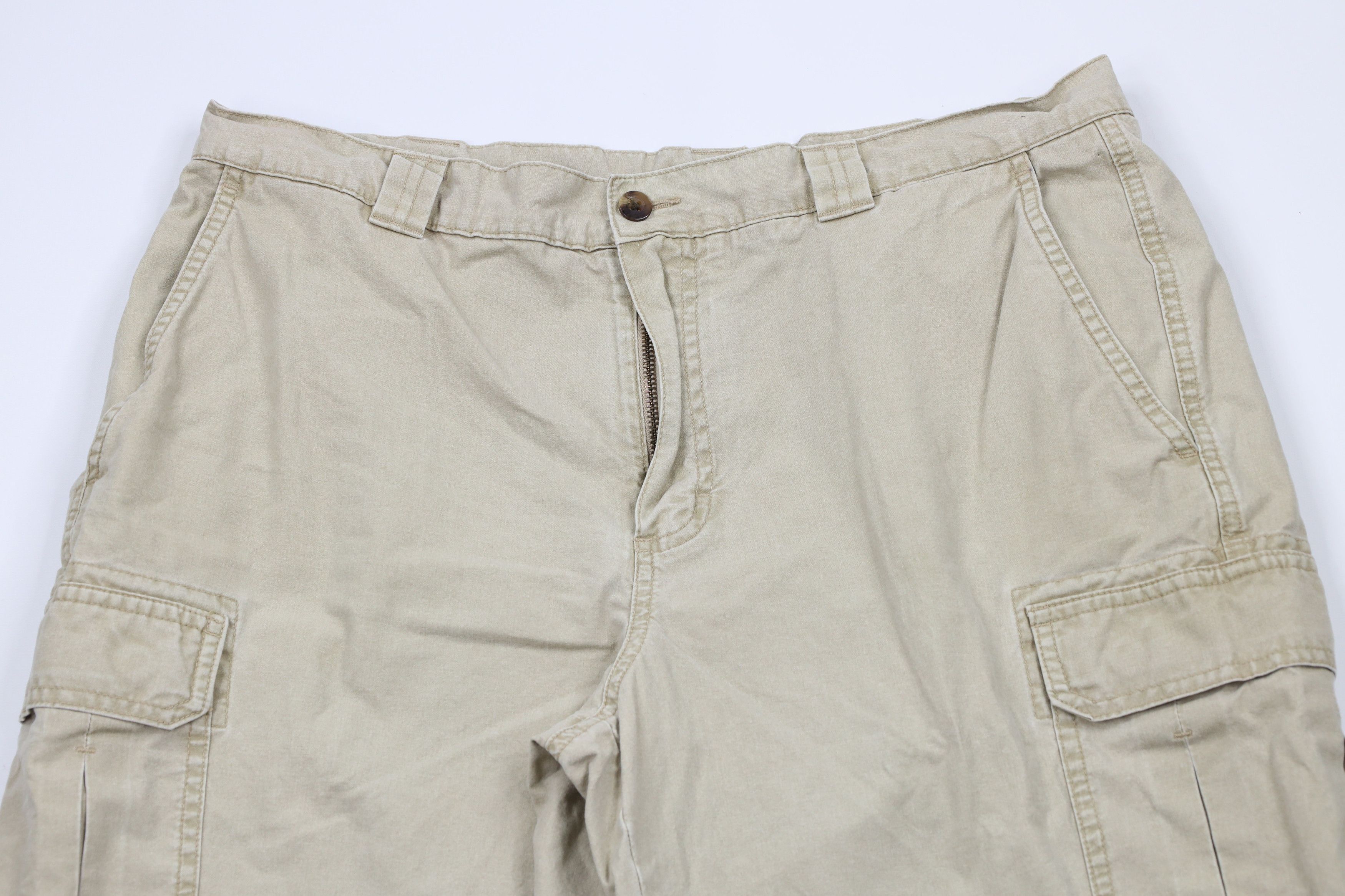 L.L. Bean × Vintage Vintage 90s LL Bean Stonewash Pants Chinos Beige Cotton Size US 35 - 2 Thumbnail