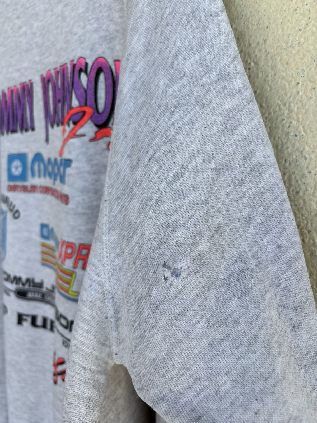 NASCAR × Vintage Vintage 90’s Tommy Johnson Jr. Top Fuel Dragster Sweatshirt Size US XL / EU 56 / 4 - 10 Thumbnail