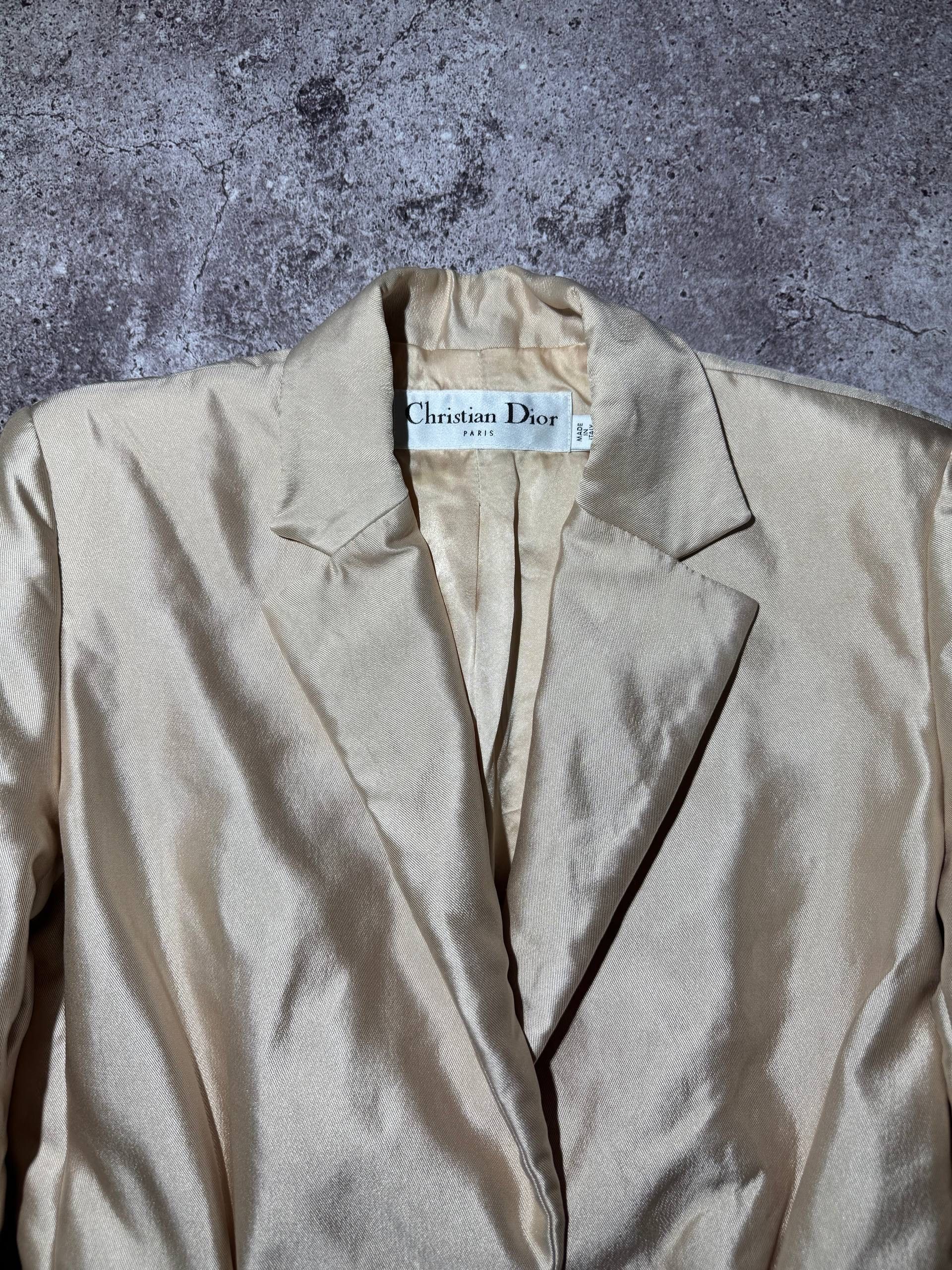 Dior Christian Dior Vintage Women’s Beige Blazer Made in Italy Size M / US 6-8 / IT 42-44 - 5 Thumbnail