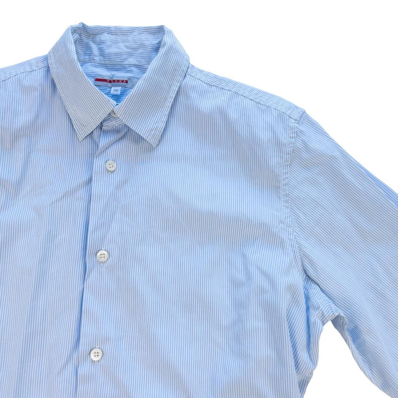 Prada Vintage Prada Striped Button Up Shirt Size L Size US L / EU 52-54 / 3 - 4 Thumbnail