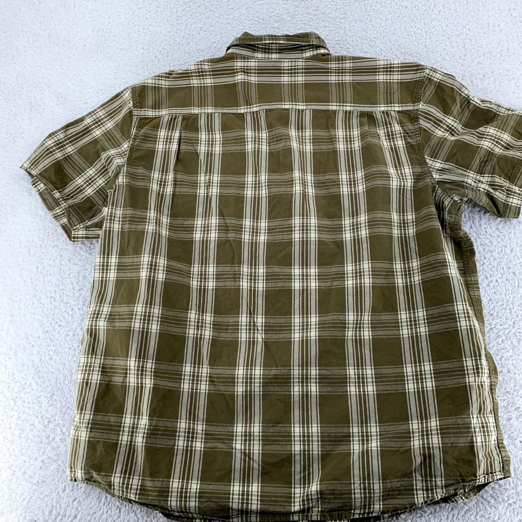 Carhartt Carhartt Shirt Mens XL Green Plaid Button Down Short Sleeve Relaxed Fit Cotton Size US XL / EU 56 / 4 - 4 Thumbnail