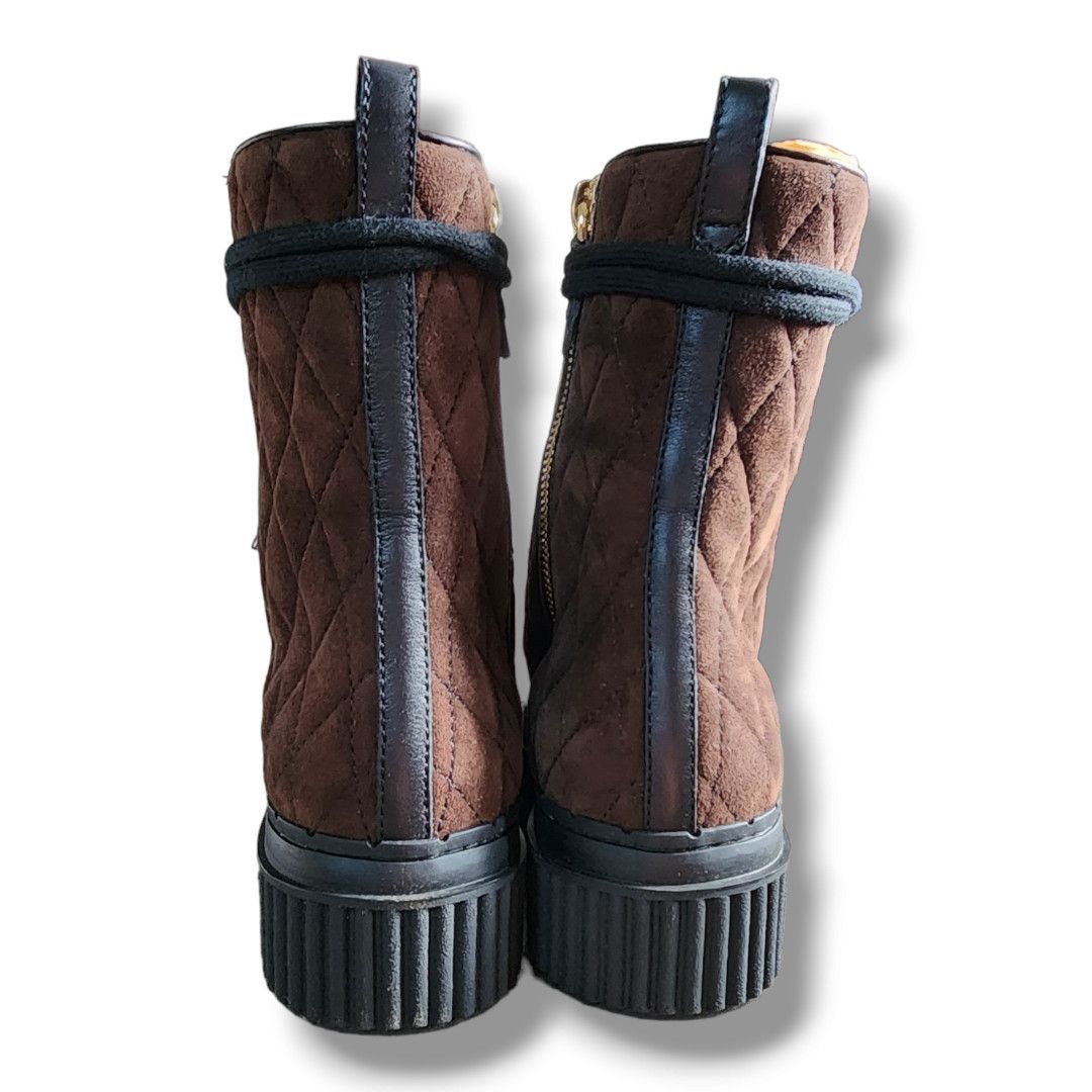 Tod's Tod's Diamond Quilted Lace-up Boot Size 34.5 (US 4.5) Size US 4.5 / IT 34.5 - 15 Thumbnail