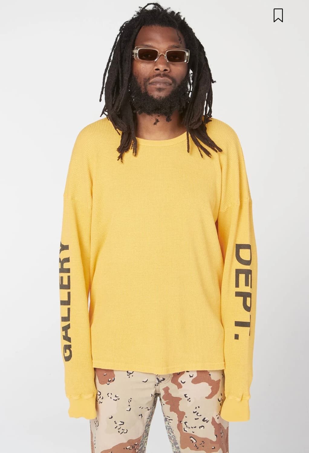 Gallery Dept. o1mle0725 Gallery Department Thermal T-Shirt in Yellow Size US M / EU 48-50 / 2 - 4 Thumbnail