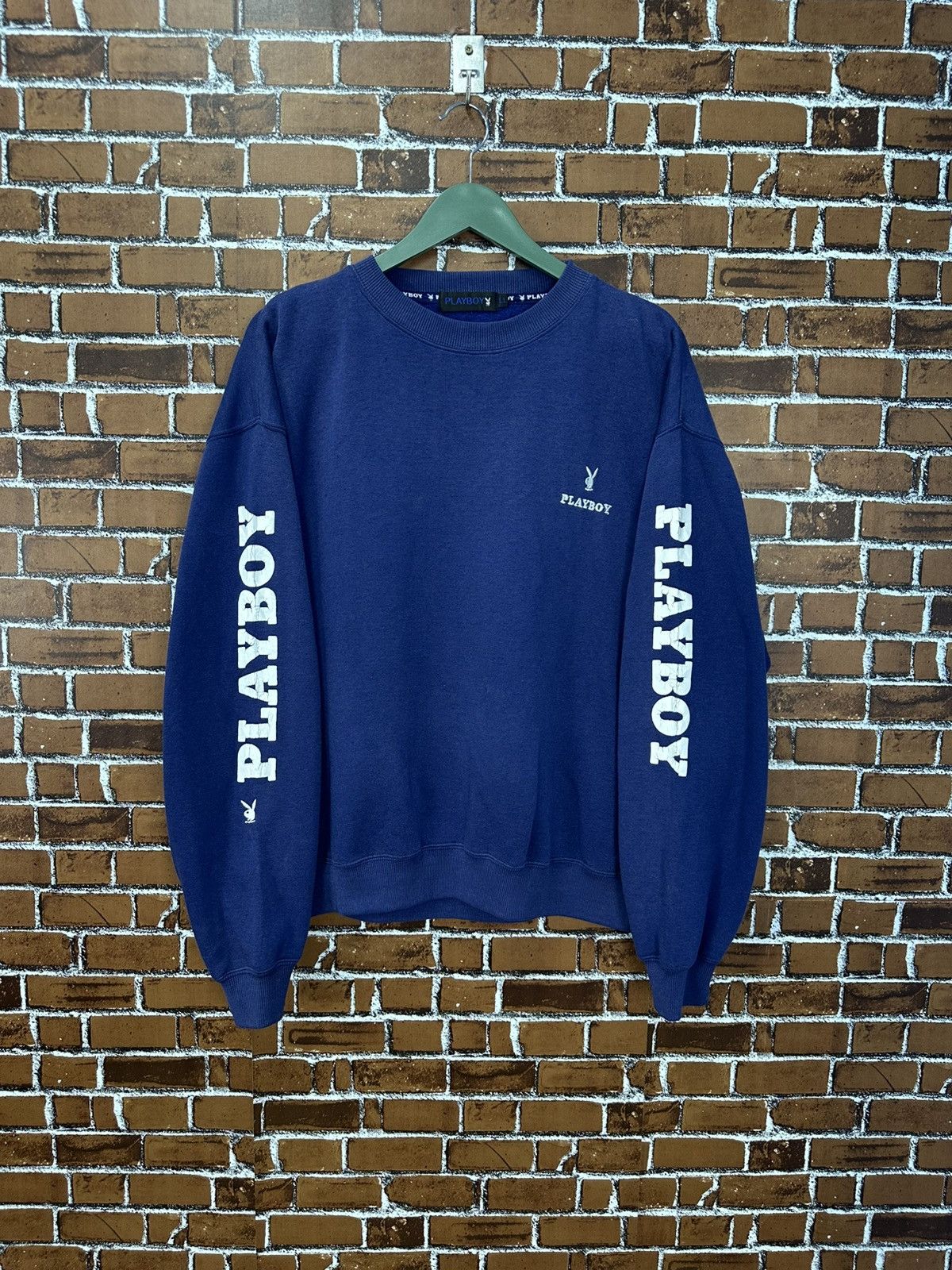Vintage Playboy Big Logo Crewneck Baggy Sweatshirt Z460