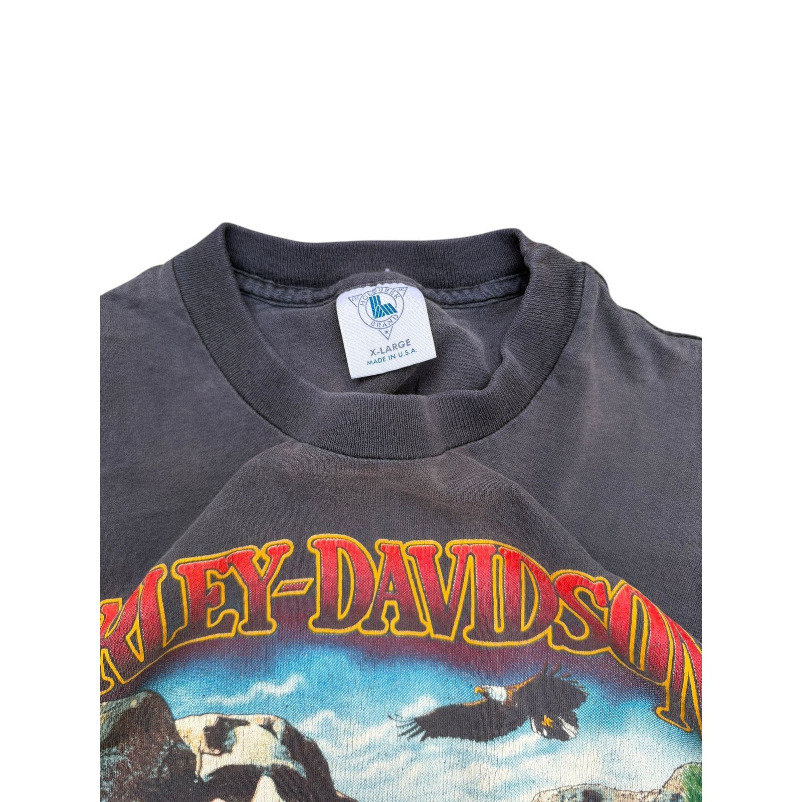 Harley Davidson 1988 Faded Harley Davidson Mount Rushmore T-Shirt Size US L / EU 52-54 / 3 - 4 Thumbnail