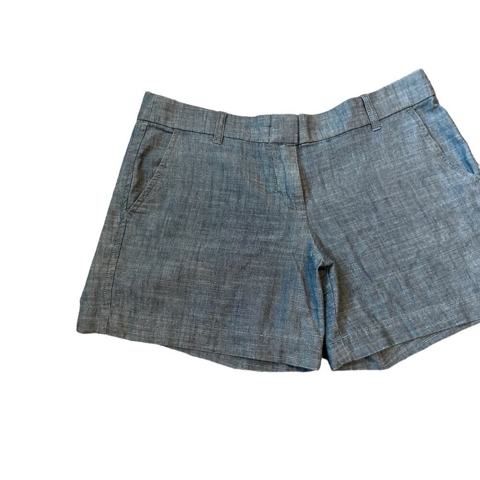 J.Crew J.Crew Blue Casual Cotton Blue Classic Chambray Shorts Size 28" / US 6 / IT 42 - 4 Thumbnail
