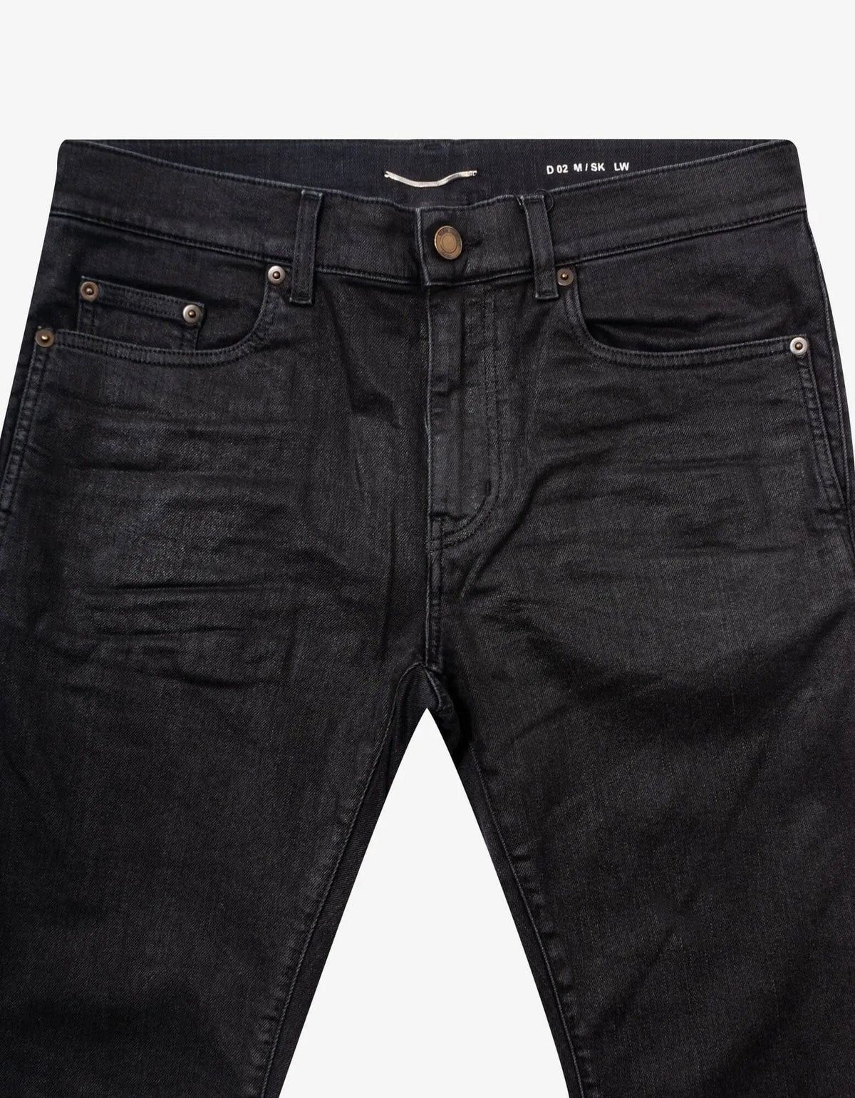 Saint Laurent Paris o1s1wg110924 Skinny-Fit Jeans in Coated in Black Size US 32 / EU 48 - 3 Thumbnail