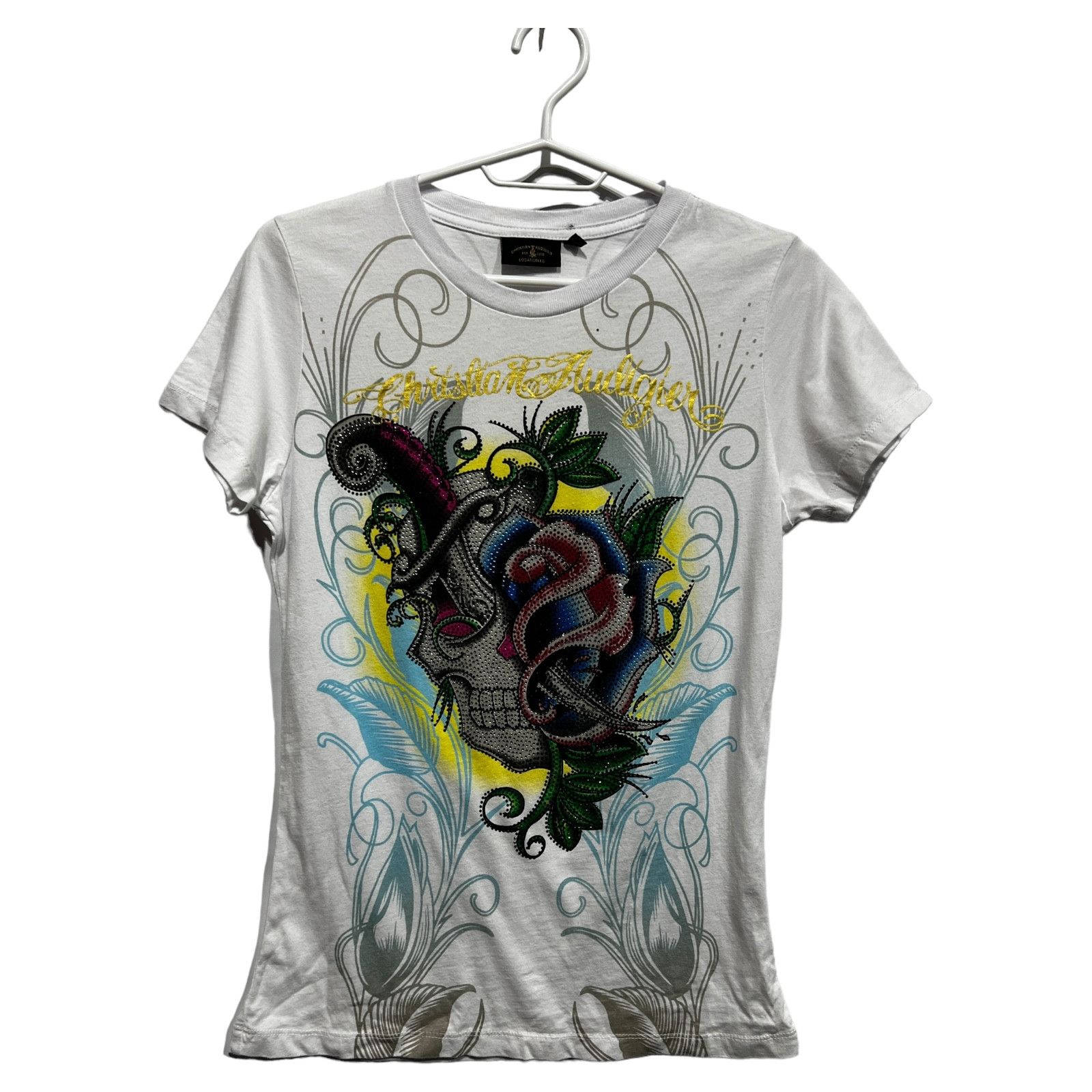 Ed Hardy Vintage T-Shirt Christian Audigier Tattoo Skull Art