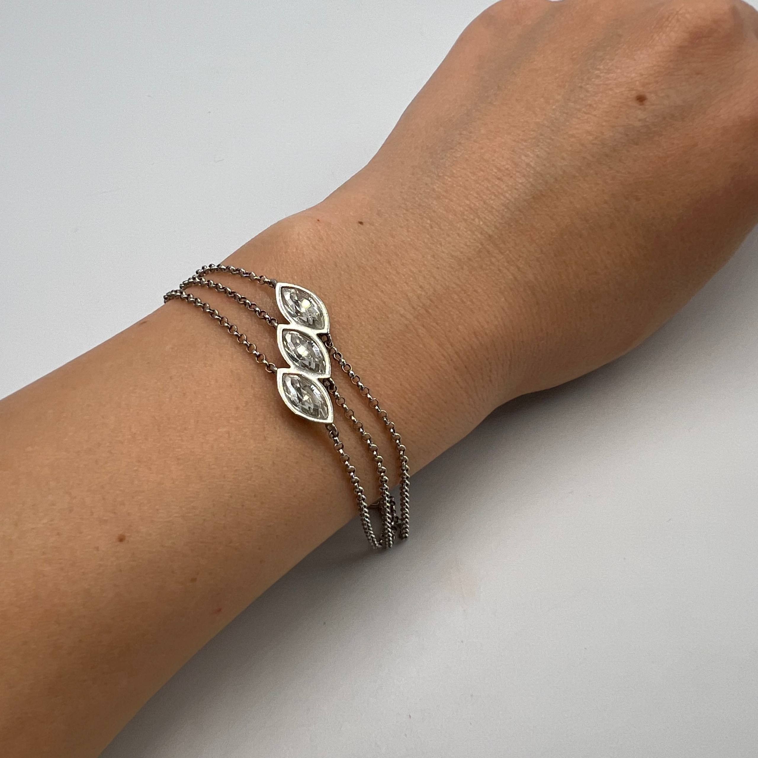 Sterling Silver Vintage Bracelet Sterling Silver 925 Marked Jewelry 5.53g Size ONE SIZE - 1 Thumbnail