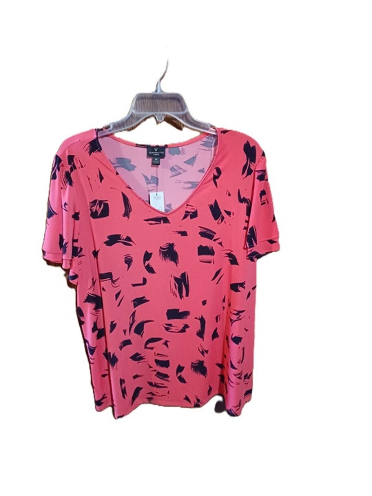 Worthington Worthington Teaberry Arty Blouse Size 1X Size XL / US 12-14 / IT 48-50 - 2 Thumbnail