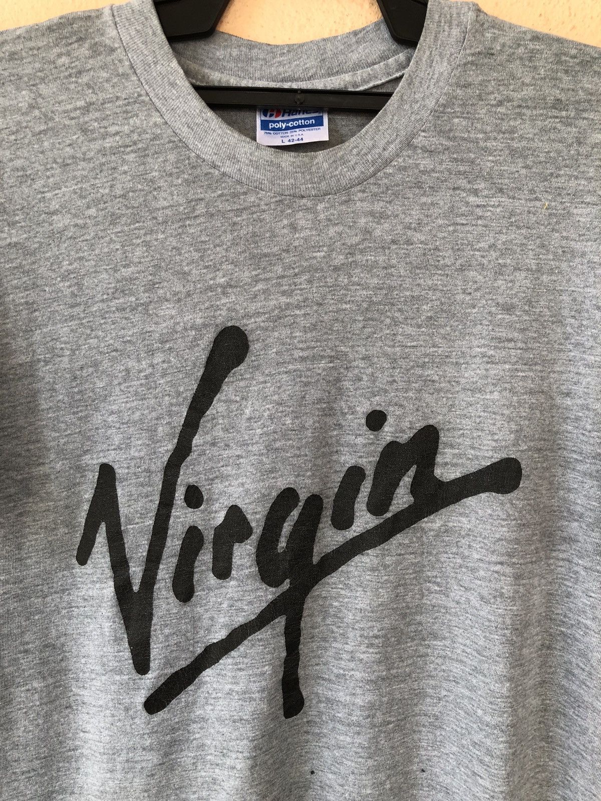 Band Tees × Vintage Vintage 80s Virgin Record Paperthin Size US L / EU 52-54 / 3 - 2 Thumbnail
