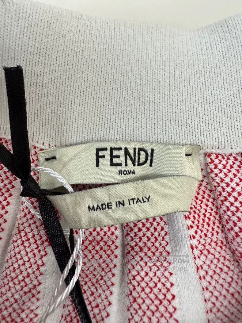 Fendi Fendi Red and White Patchwork Pleated Long Skirt Size 42" / US 20 - 3 Thumbnail