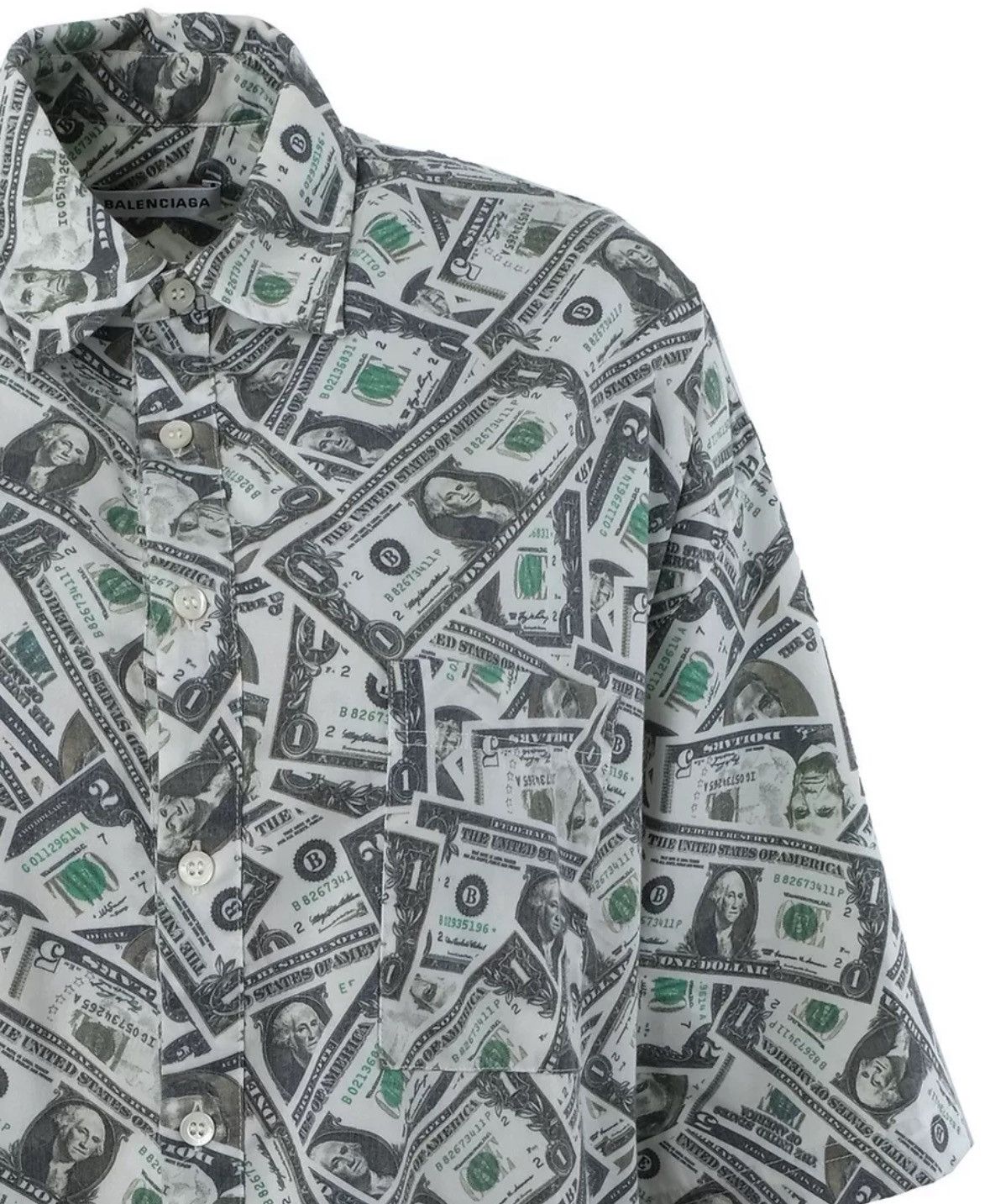 Balenciaga Balenciaga Dollar Bill Shirt 2412-Nextarrow Size US S / EU 44-46 / 1 - 4 Thumbnail