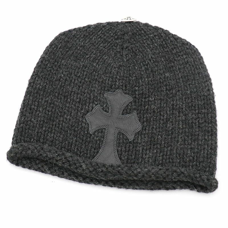 Chrome Hearts Chrome Hearts Cross Patch Cashmere Knit Hat Size ONE SIZE - 2 Thumbnail