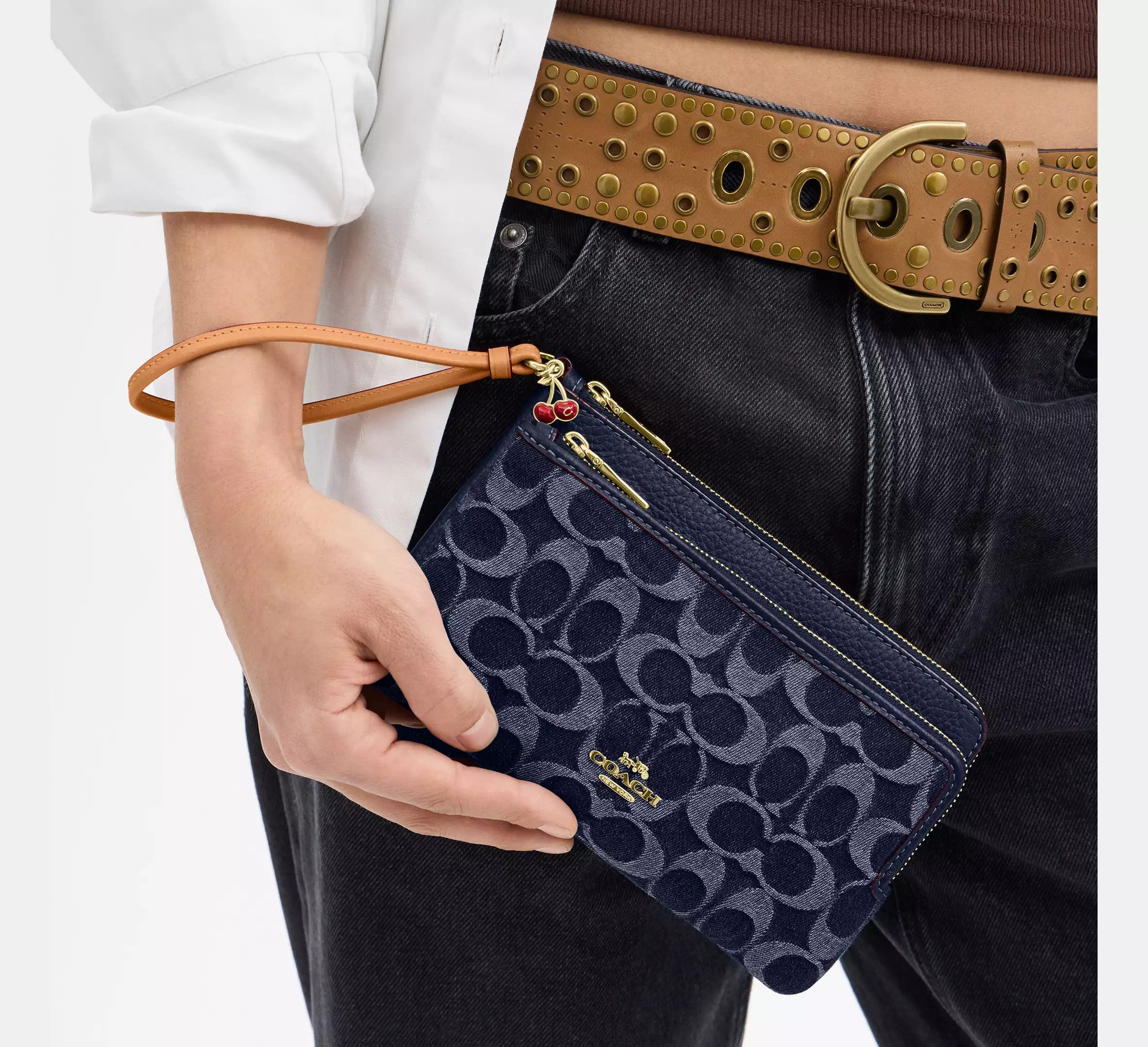 Coach NWT Coach Double Zip Wallet In Signature Denim CZ321 Size ONE SIZE - 10 Thumbnail