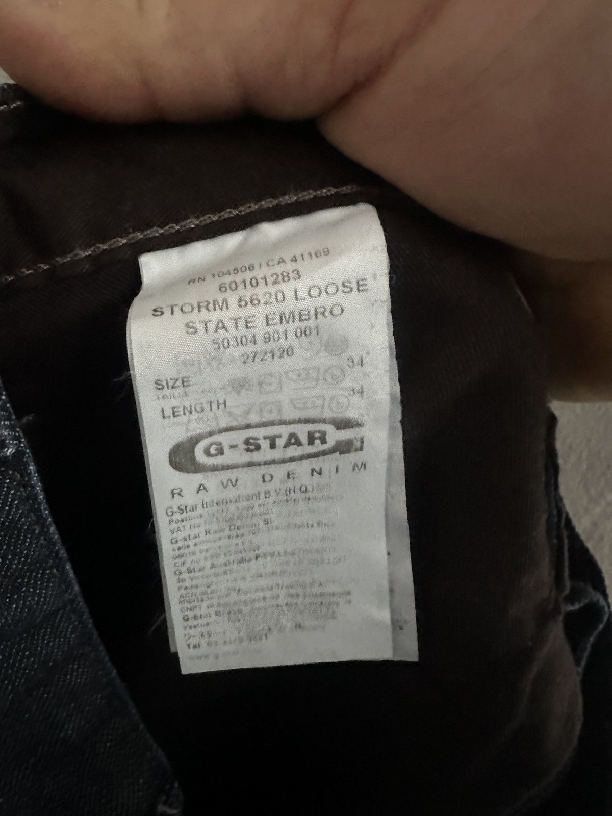 G-Star G Star Storm Elwood 5620 Loose State Embro W34/L34 Jeans Size US 34 / EU 50 - 10 Thumbnail