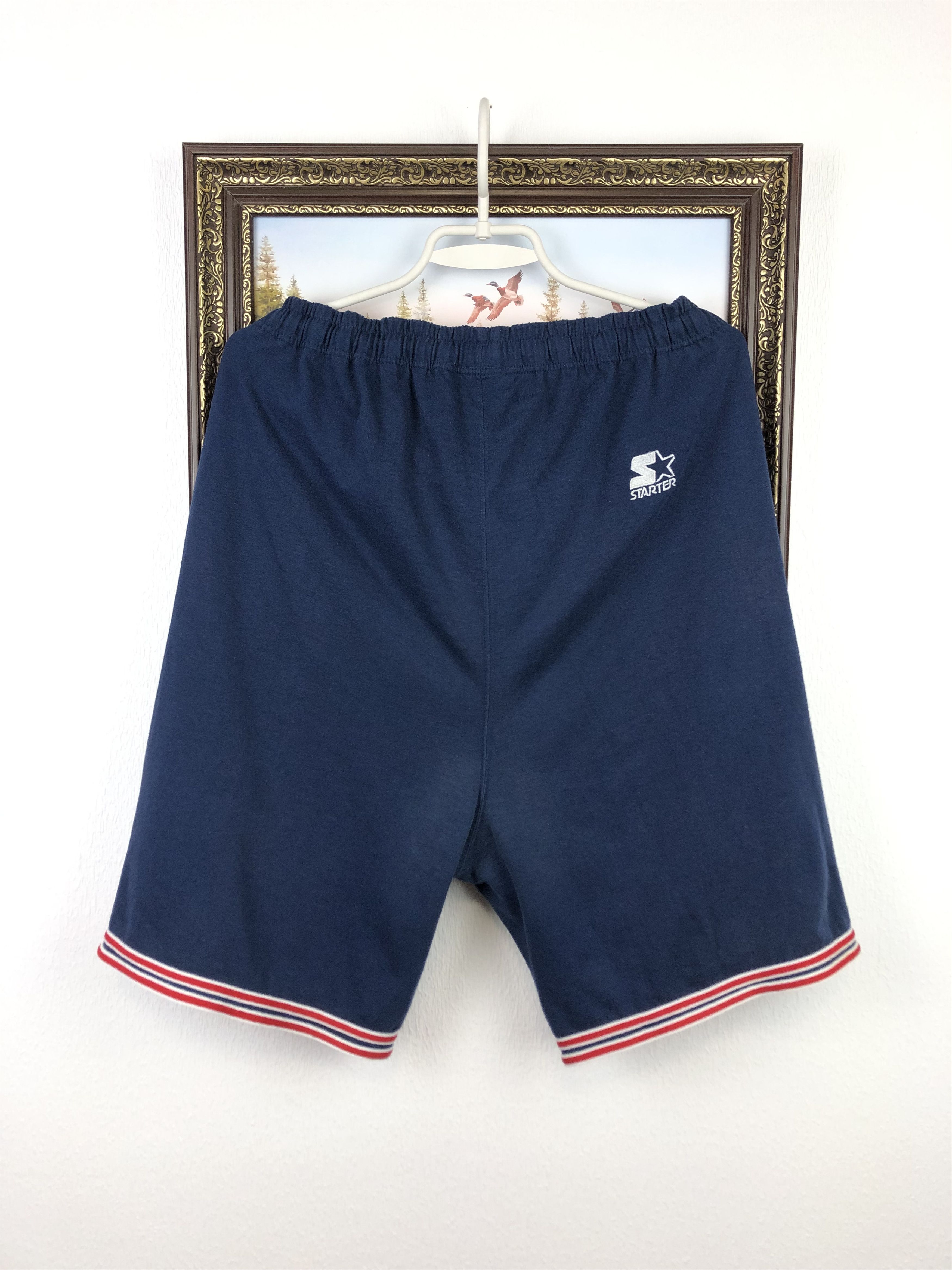 NBA Vintage 90's Starter Houston Rockets NBA Blue Shorts Mens L Size US 36 / EU 52 - 9 Thumbnail