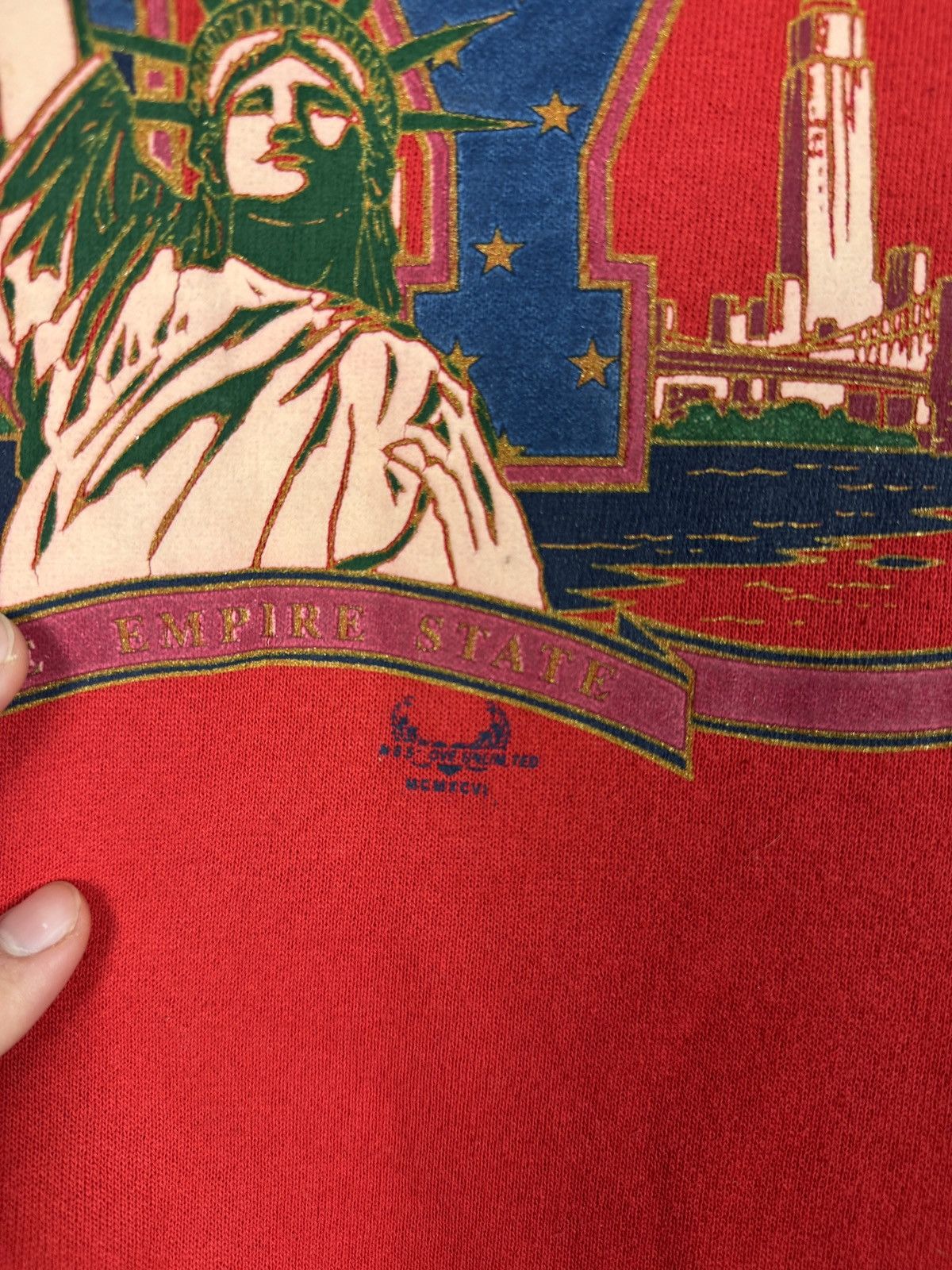 Vintage New York Vintage 90s Sweatshirt Statue of Liberty USA Size L Size US L / EU 52-54 / 3 - 7 Thumbnail