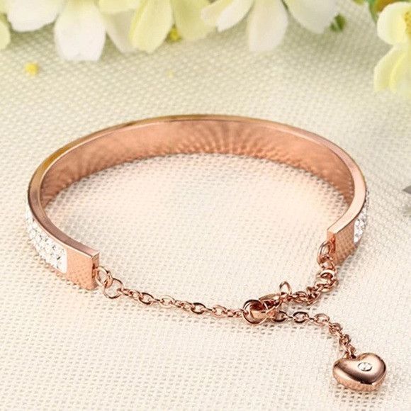 Other Ross Gold Crystal Women Stainless Steel Bracelet Size ONE SIZE - 2 Thumbnail