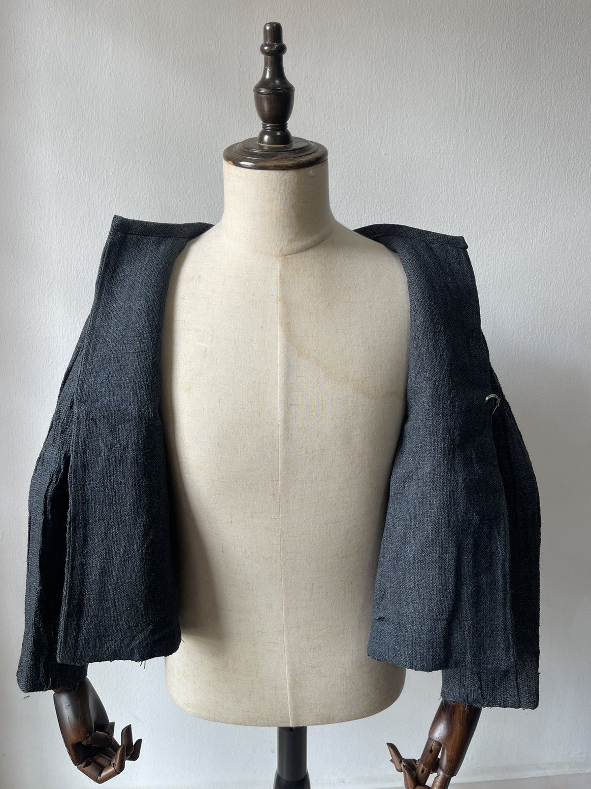 Issey Miyake 80s Issey Miyake PERMANENTE Heavy Fabric Crop Jacket C1 Size US L / EU 52-54 / 3 - 16 Thumbnail