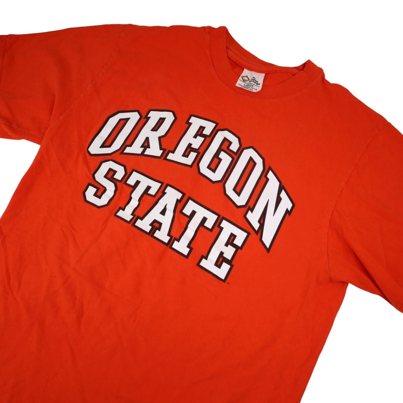 Vintage VINTAGE Oregon State Mens Large Spellout Graphic T Shirt Orange Size US L / EU 52-54 / 3 - 2 Thumbnail