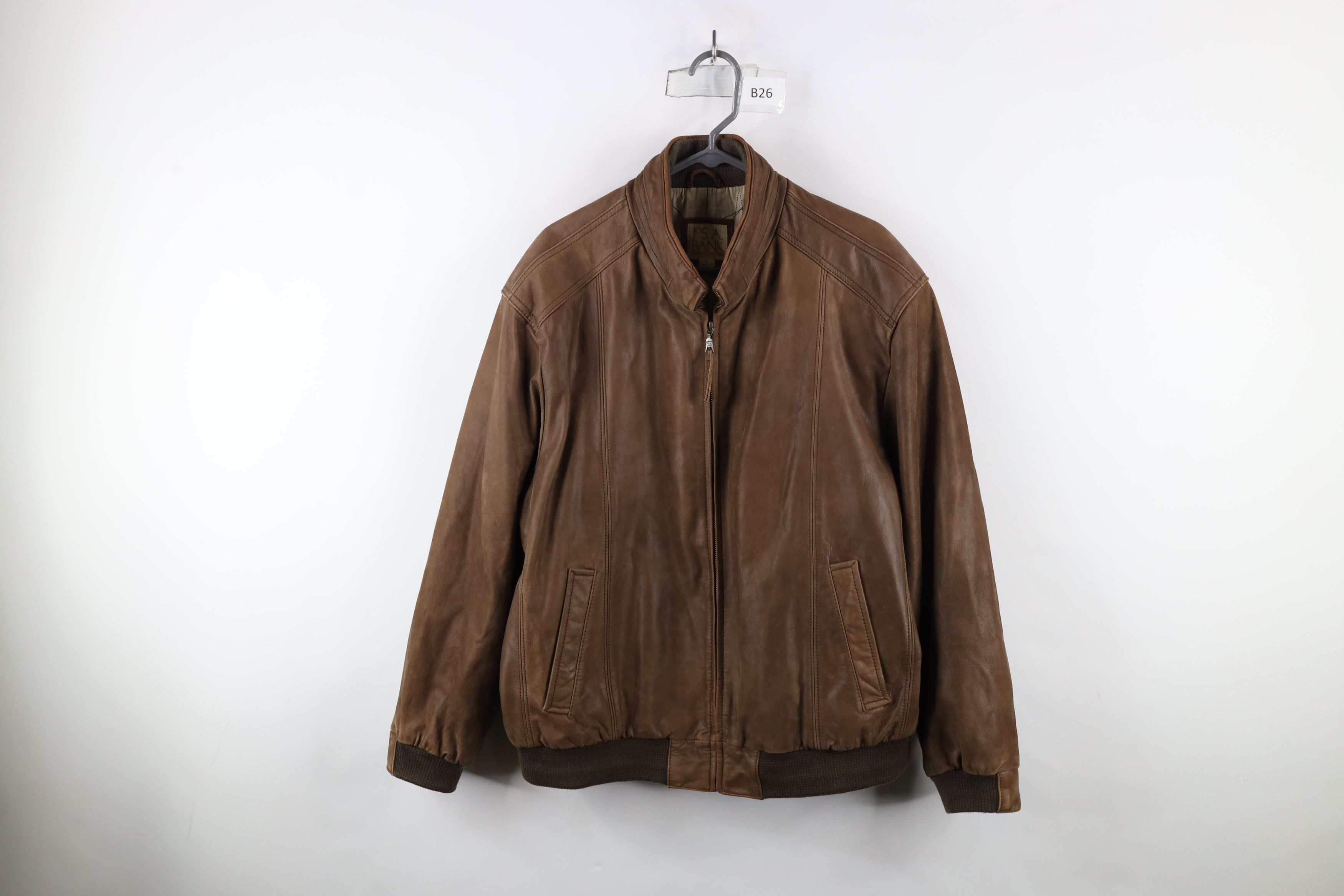 Vintage Vintage 90s Streetwear Leather Flight Bomber Jacket Brown Size US XL / EU 56 / 4 - 1 Thumbnail