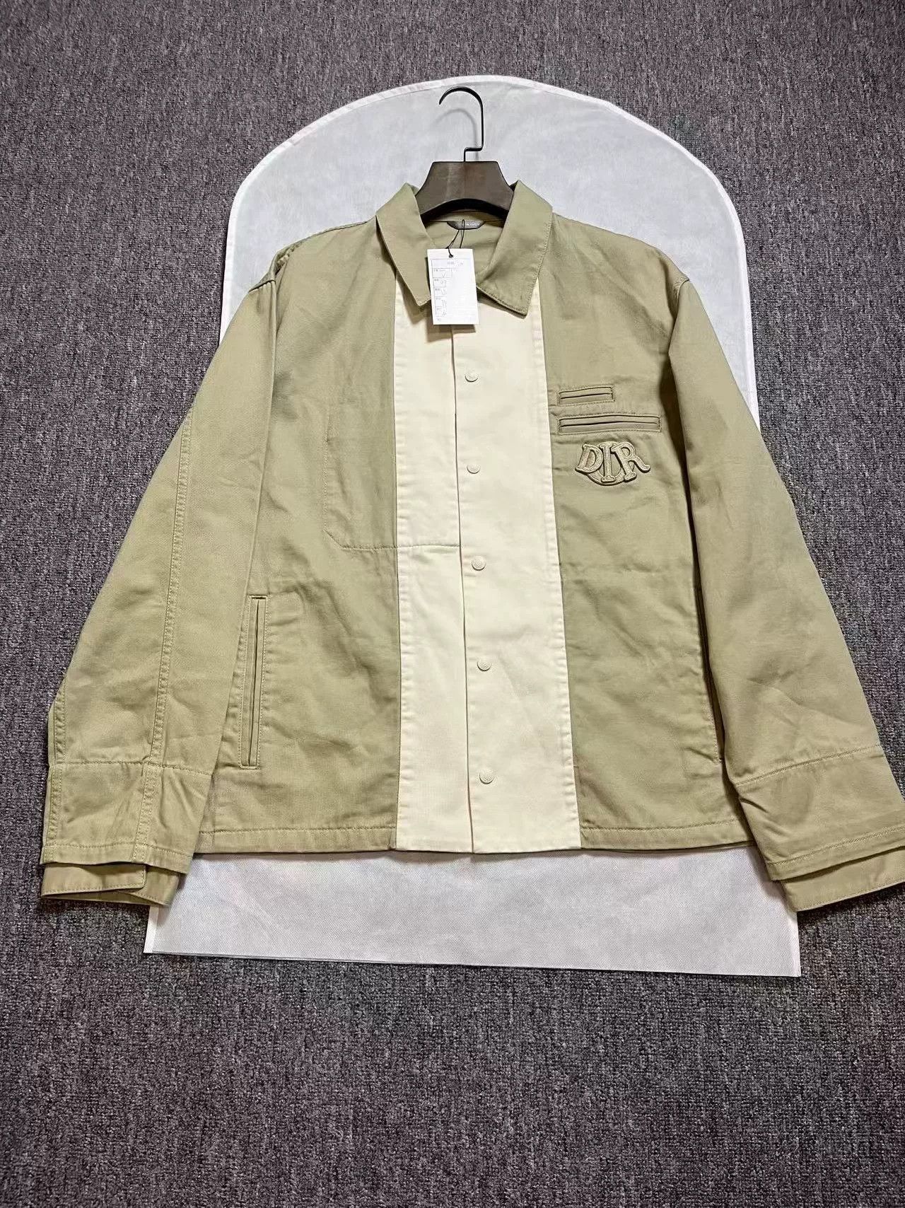 Dior Dior Beige Color Block Denim Shirt Jacket Size US M / EU 48-50 / 2 - 1 Thumbnail