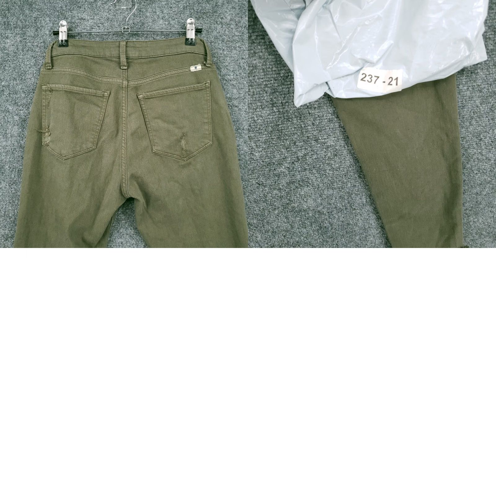 Lucky Brand Lucky Brand Womens Jeans Green Sasha Super Skinny Fit Distressed Raw Hem Size 6 27 Size 28" / US 6 / IT 42 - 10 Thumbnail