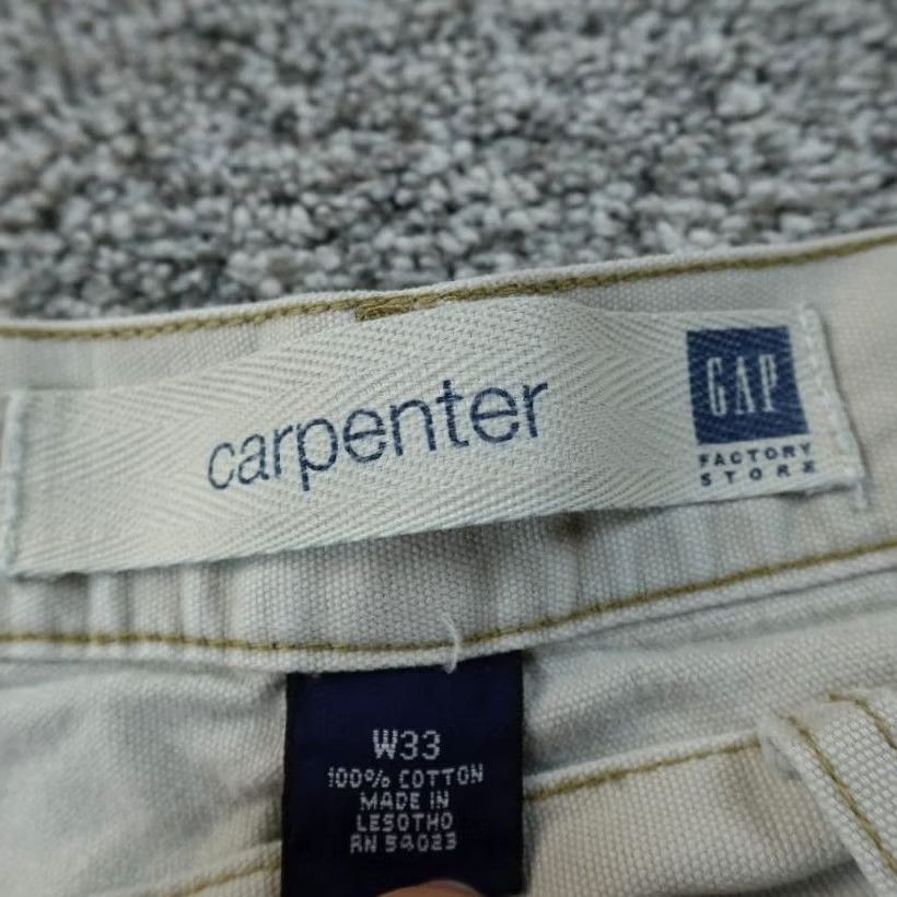 Gap VINTAGE Gap Shorts Mens 33 Beige Carpenter Utility Canvas Hammer Loop Work Cargo Y2K 90s Jeans? Size US 33 - 7 Thumbnail