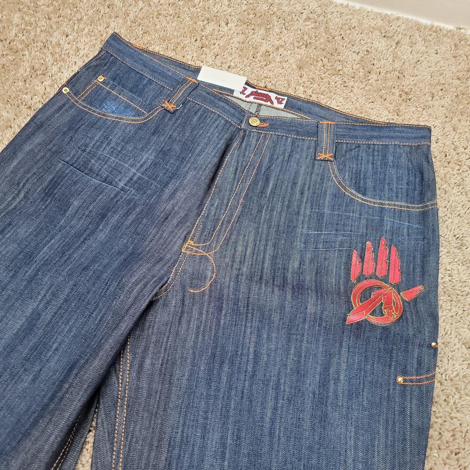 Vintage Vintage Miskeen Baggy Jeans 42x32 Rock Roll Skater Rap Y2K Size US 42 / EU 58 - 6 Thumbnail