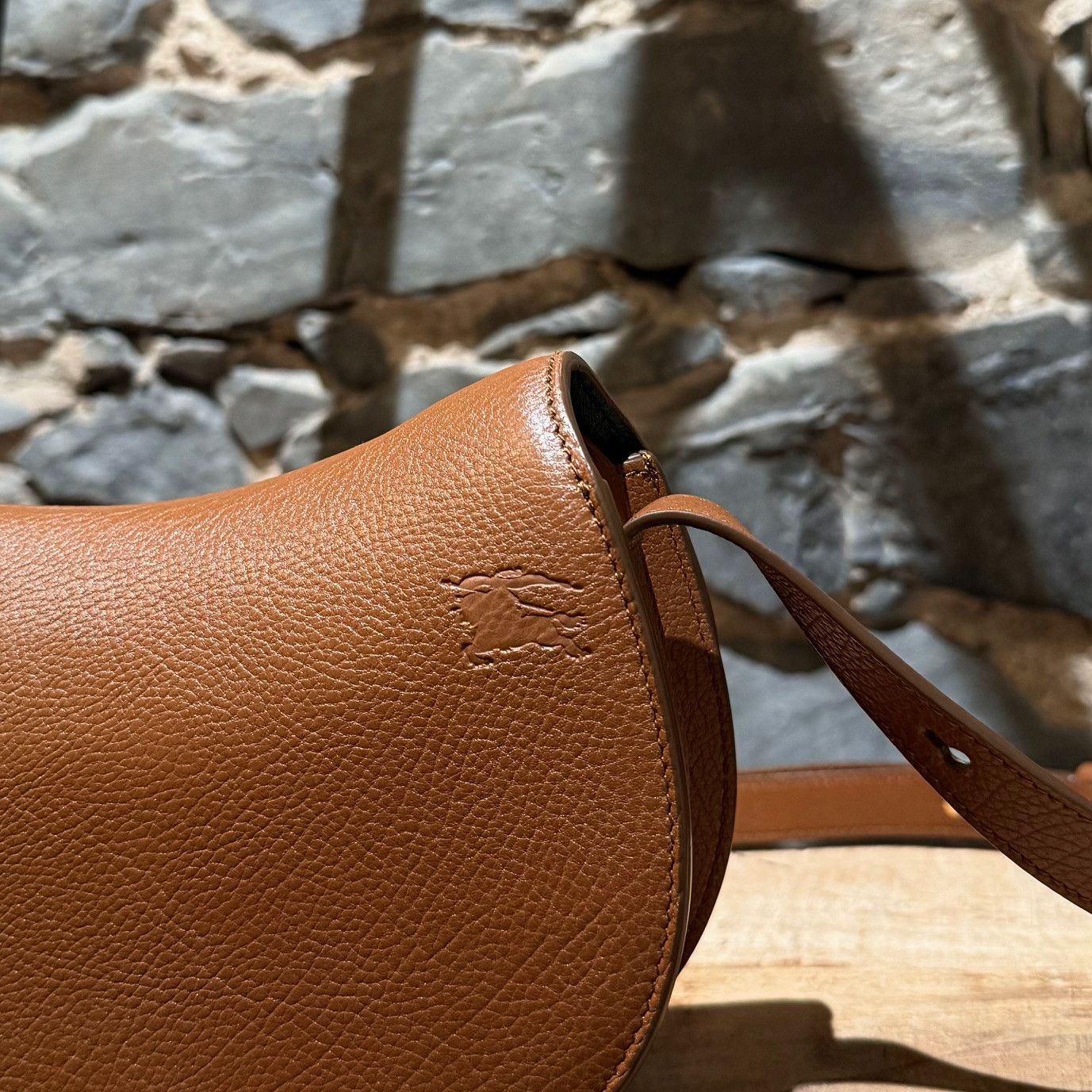 Burberry Burberry Brown Leather Rocking Horse Halfmoon Mini Bag Size ONE SIZE - 5 Thumbnail