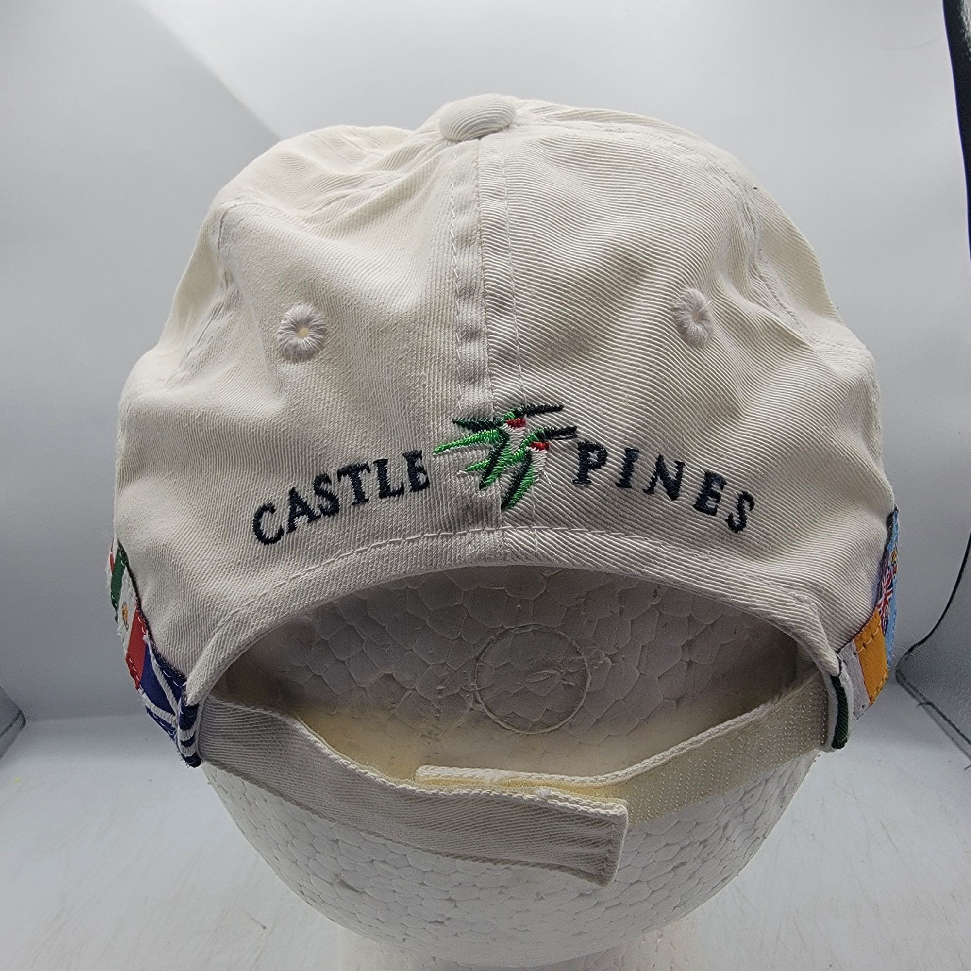 Imperial Castle Pines International Flags White Baseball Hat Cap Outd Size ONE SIZE - 3 Thumbnail