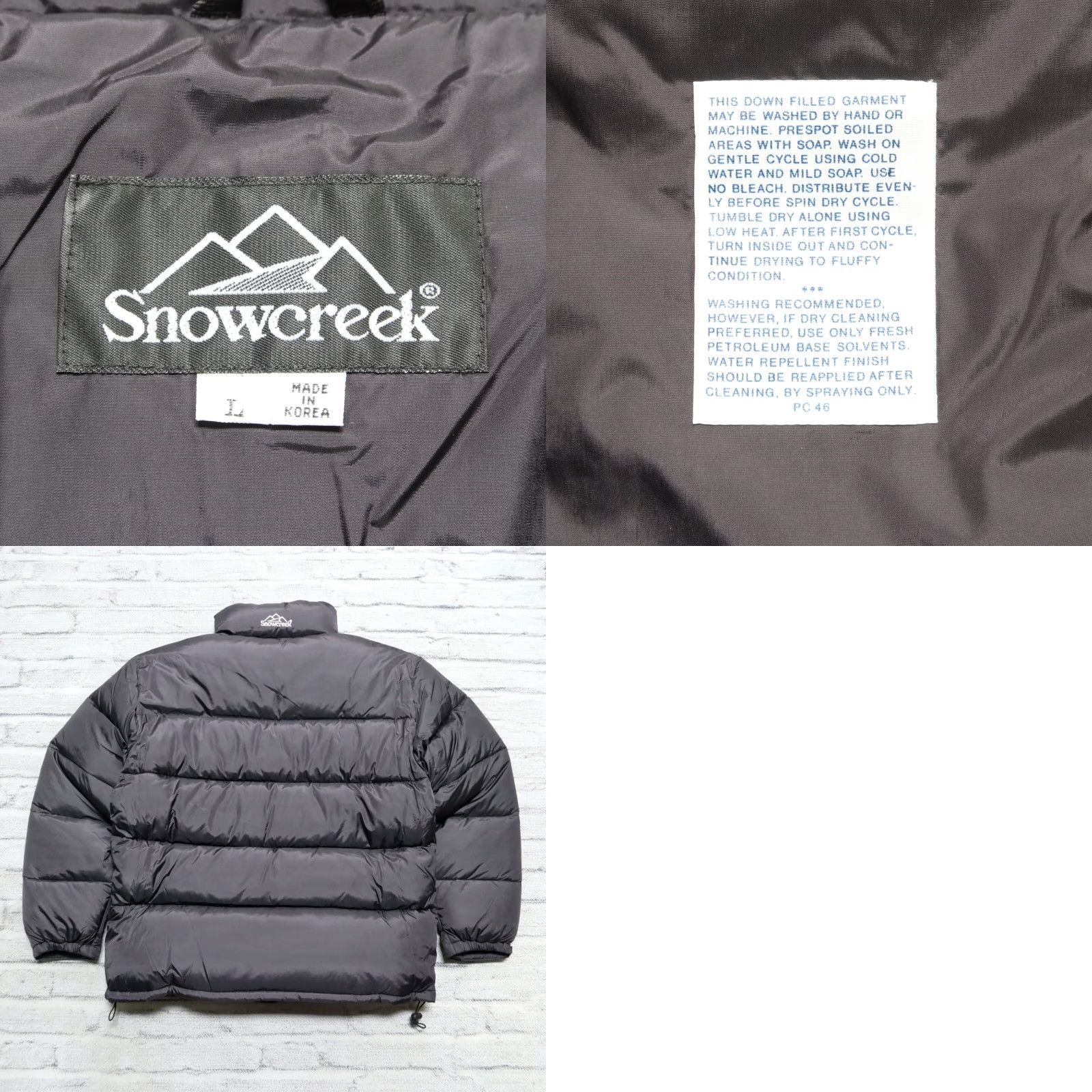 Vintage VINTAGE Snow Creek Quilted Puffer Down Jacket Mens L Black 90s Hoodie/Coat Size US L / EU 52-54 / 3 - 9 Thumbnail