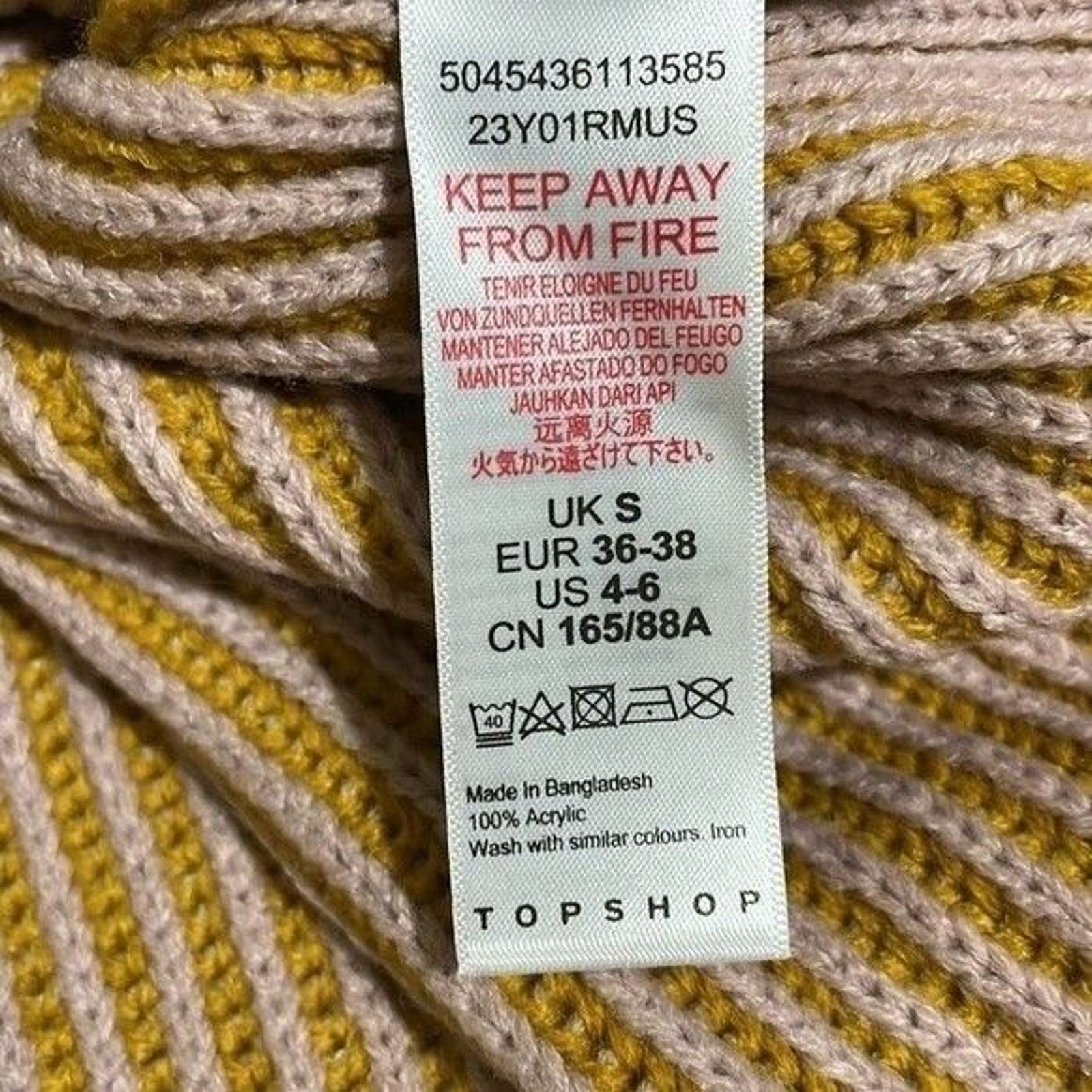 Topshop Top Shop Sweater Womens 4/6 NWT MockNeck Oversized Yellow Size S / US 4 / IT 40 - 11 Thumbnail