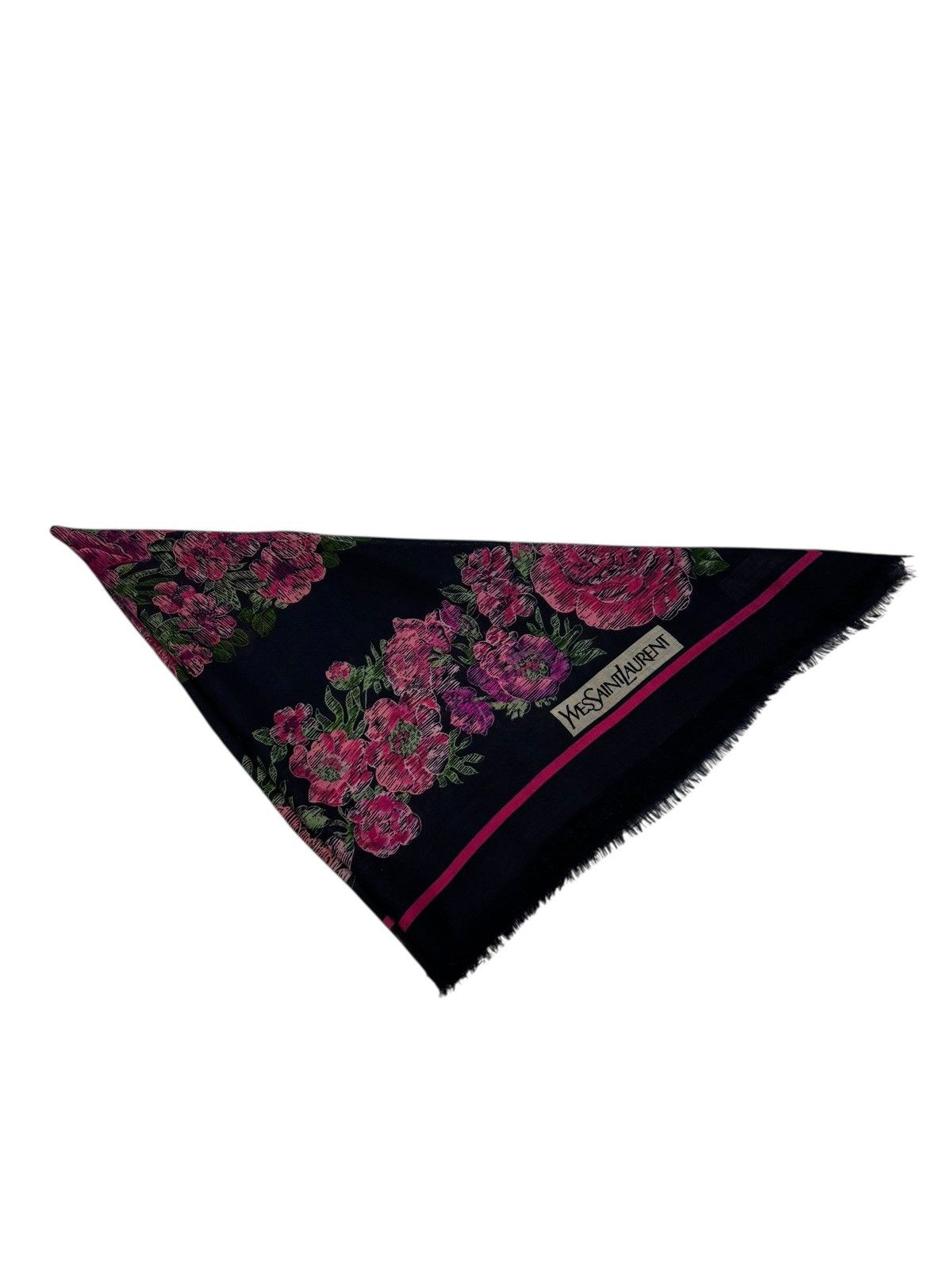 Yves Saint Laurent 🔥YVES SAINT LAURENT FLORAL SCARF Size ONE SIZE - 6 Thumbnail