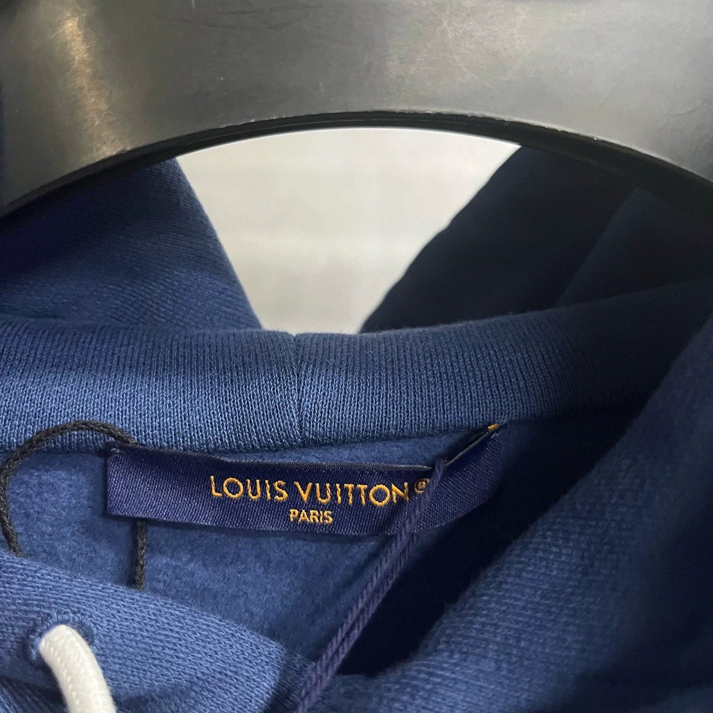 Louis Vuitton louis vuitton blue logo hoodie with drawstring Size US XXL / EU 58 / 5 - 2 Thumbnail