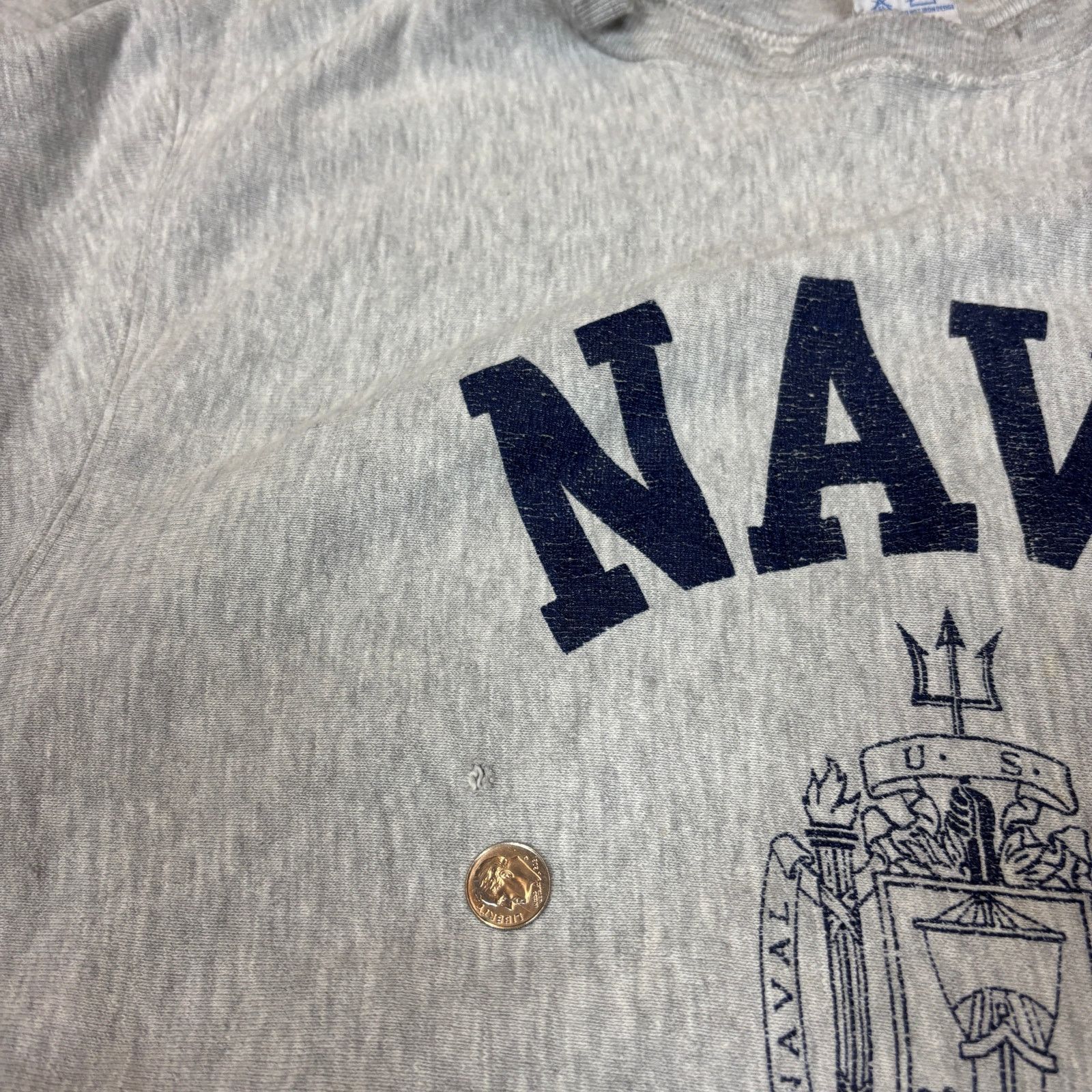 Mvp × Vintage VTG 80s US Navy Naval Academy Crest Pro Weave Sweatshirt Lg Size US L / EU 52-54 / 3 - 8 Thumbnail