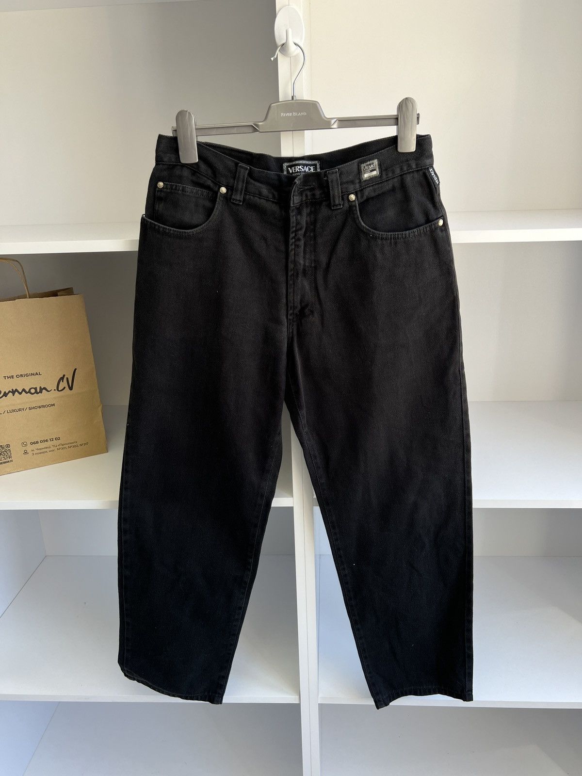 Versace Jeans Couture × Vintage Vintage Versace Jeans Couture black pants Size US 36 / EU 52 - 7 Thumbnail