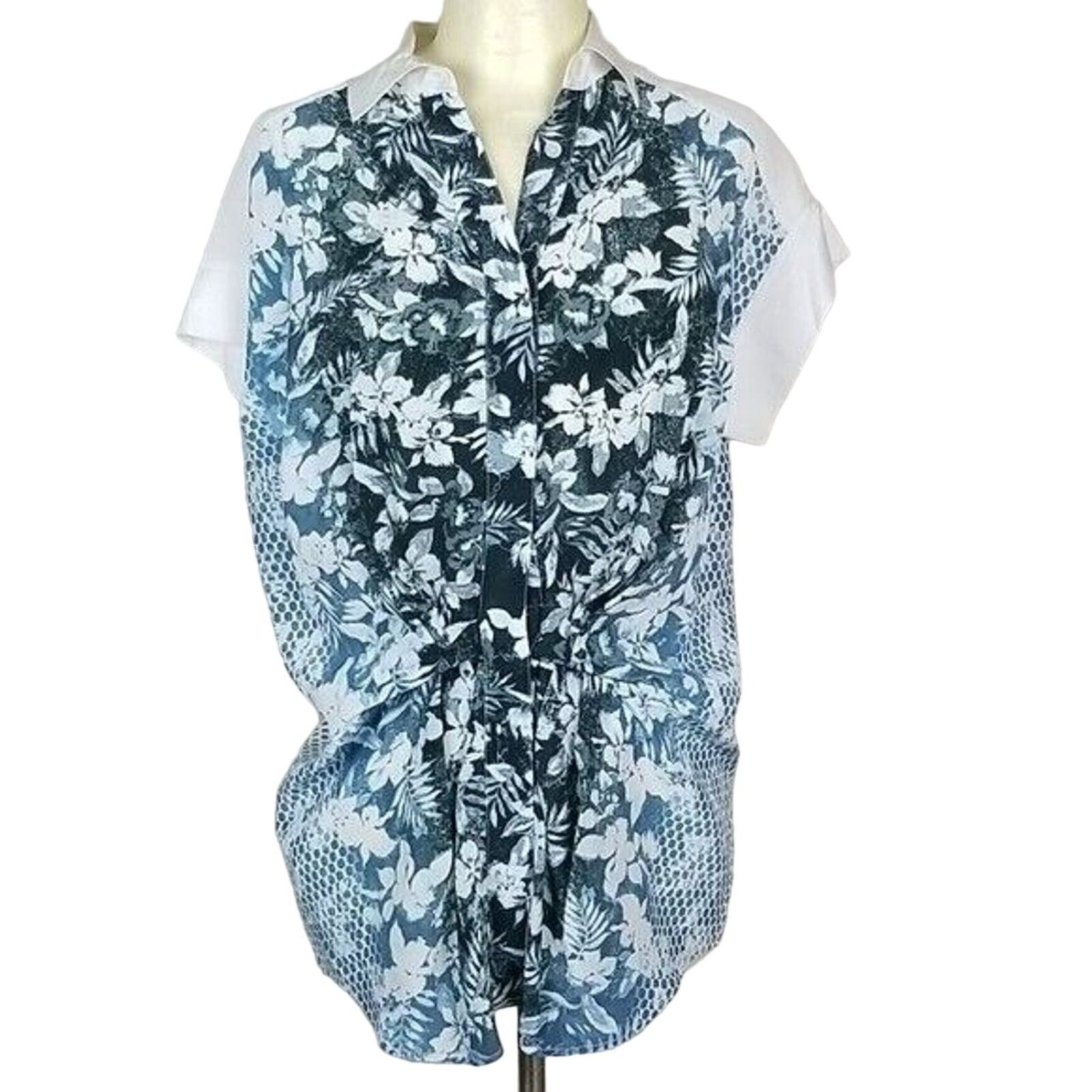 Alexander Wang Alexander Wang Womens Floral Silk Blouse 4 Designer Luxury Size S / US 4 / IT 40 - 1 Thumbnail
