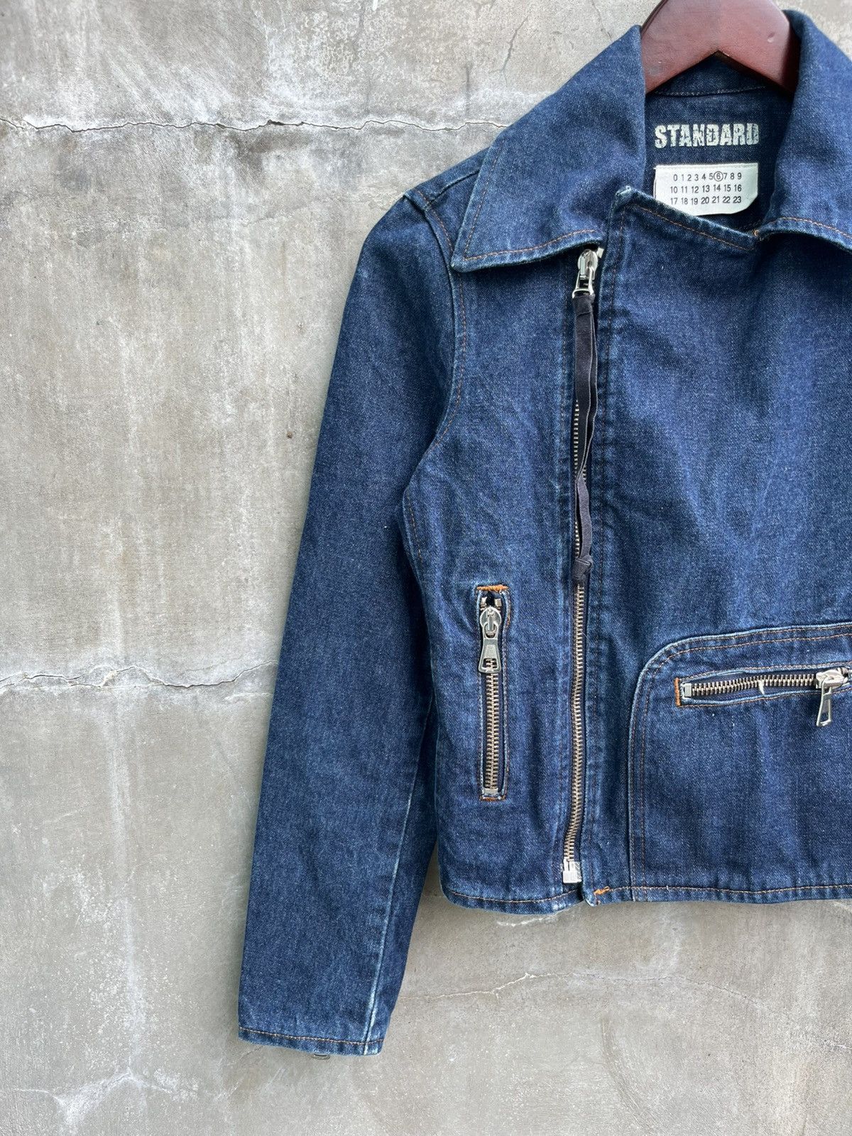 Maison Margiela Line 10 Denim Moto Jacket Size XS / US 0-2 / IT 36-38 - 3 Thumbnail