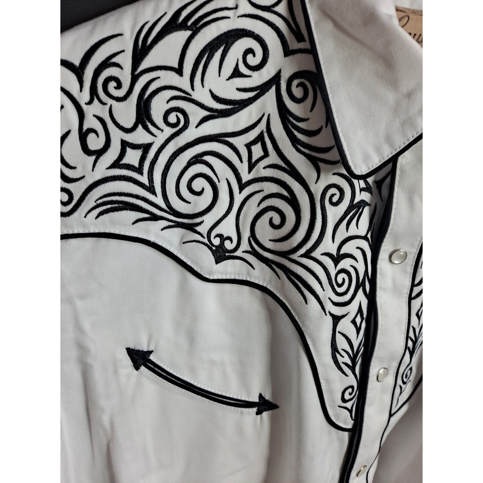 Other Scully Western Shirt Embroidered Scrollwork Cowboy Rodeo Lon Size US L / EU 52-54 / 3 - 3 Thumbnail
