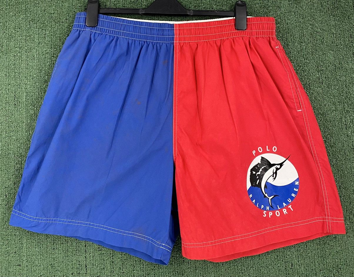 Other 90’s Polo Sport Marlin Split Lined Swim Shorts XL Distressed Size US 40 / EU 56 - 1 Thumbnail