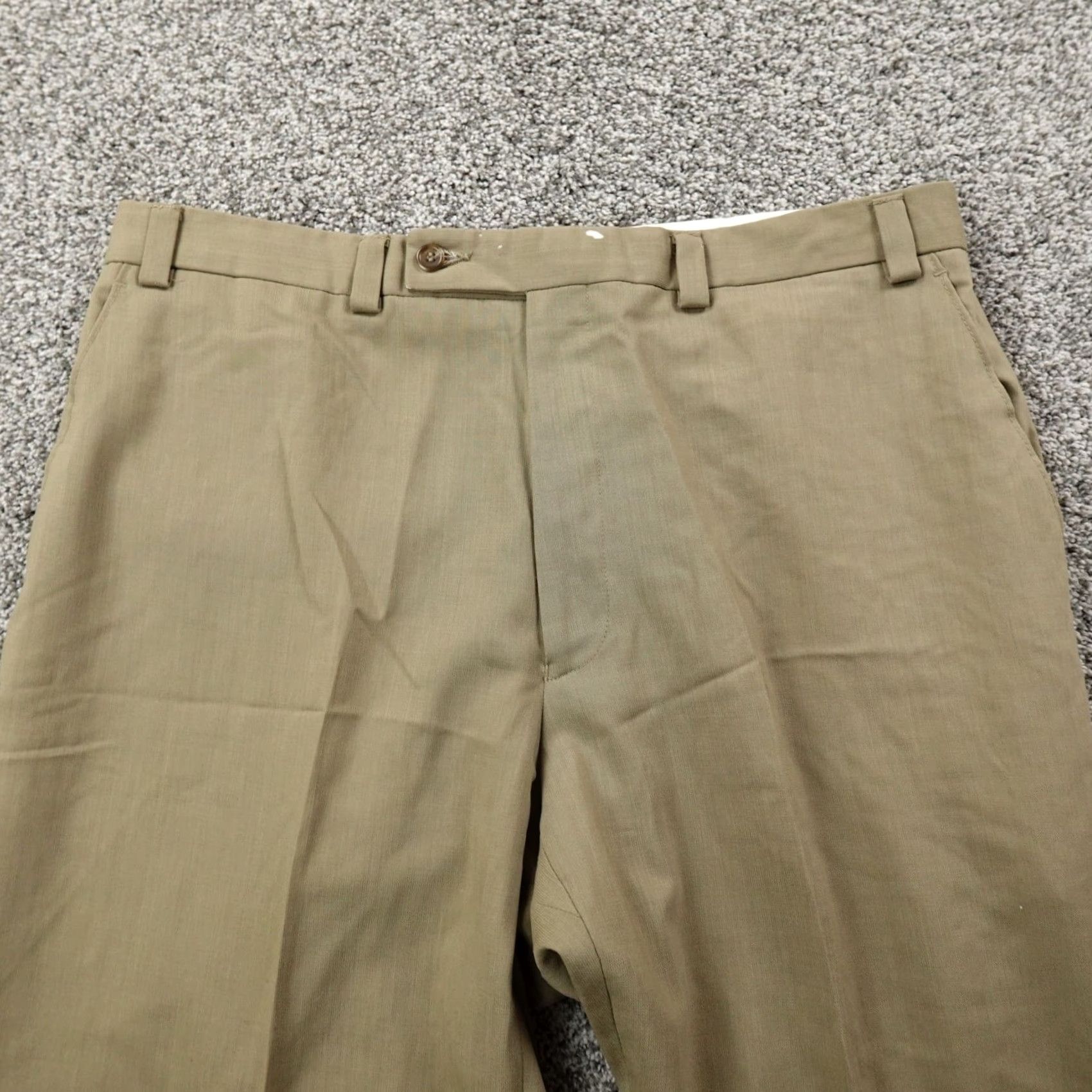 Ralph Lauren VTG Ralph Lauren Pants Mens 36X30 Beige Wool Chino Trouser Slacks Flat Career Dress Pants Vintage Mens Regular Waist 36 Beige Slacks Size US 36 / EU 52 - 6 Thumbnail