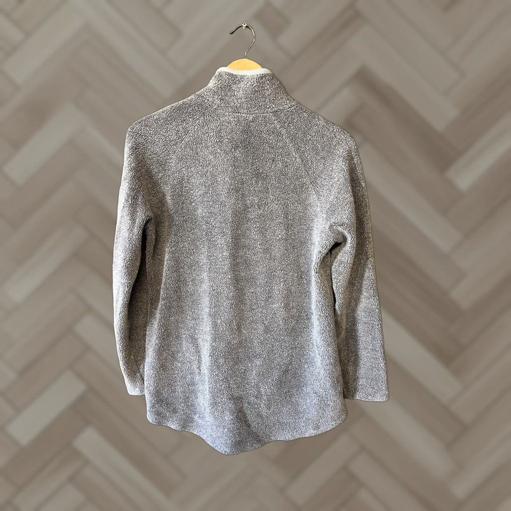 Vintage L.L. Bean Womens Gray Fleece Long Sleeve Mock Neck Sweater Size M Size M / US 6-8 / IT 42-44 - 1 Thumbnail